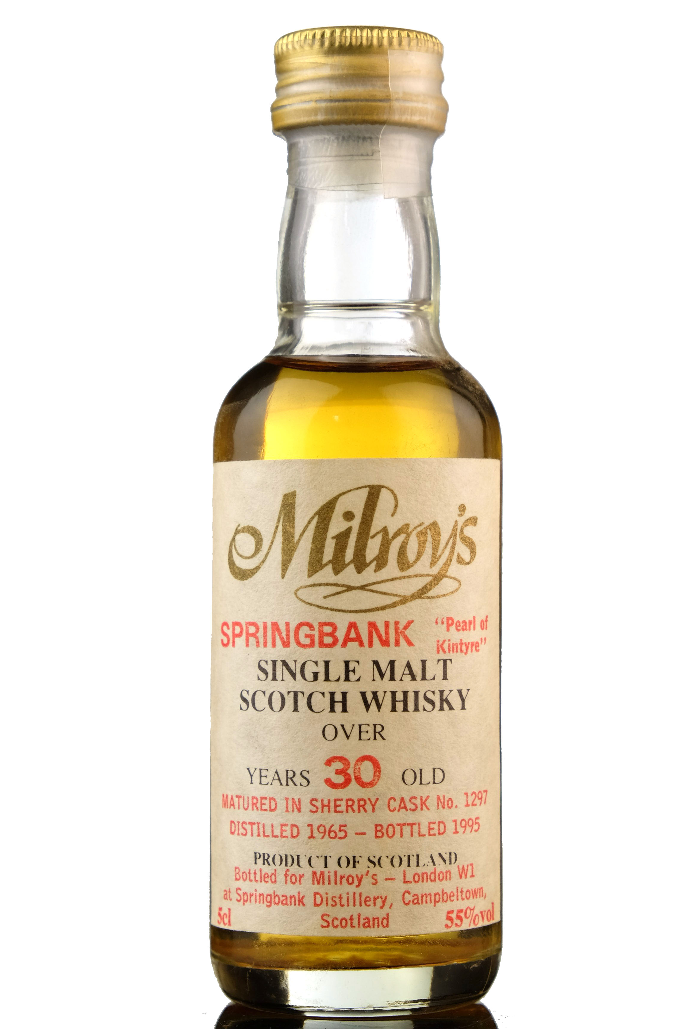Springbank 1965-1995 - 30 Year Old - Milroys Miniature