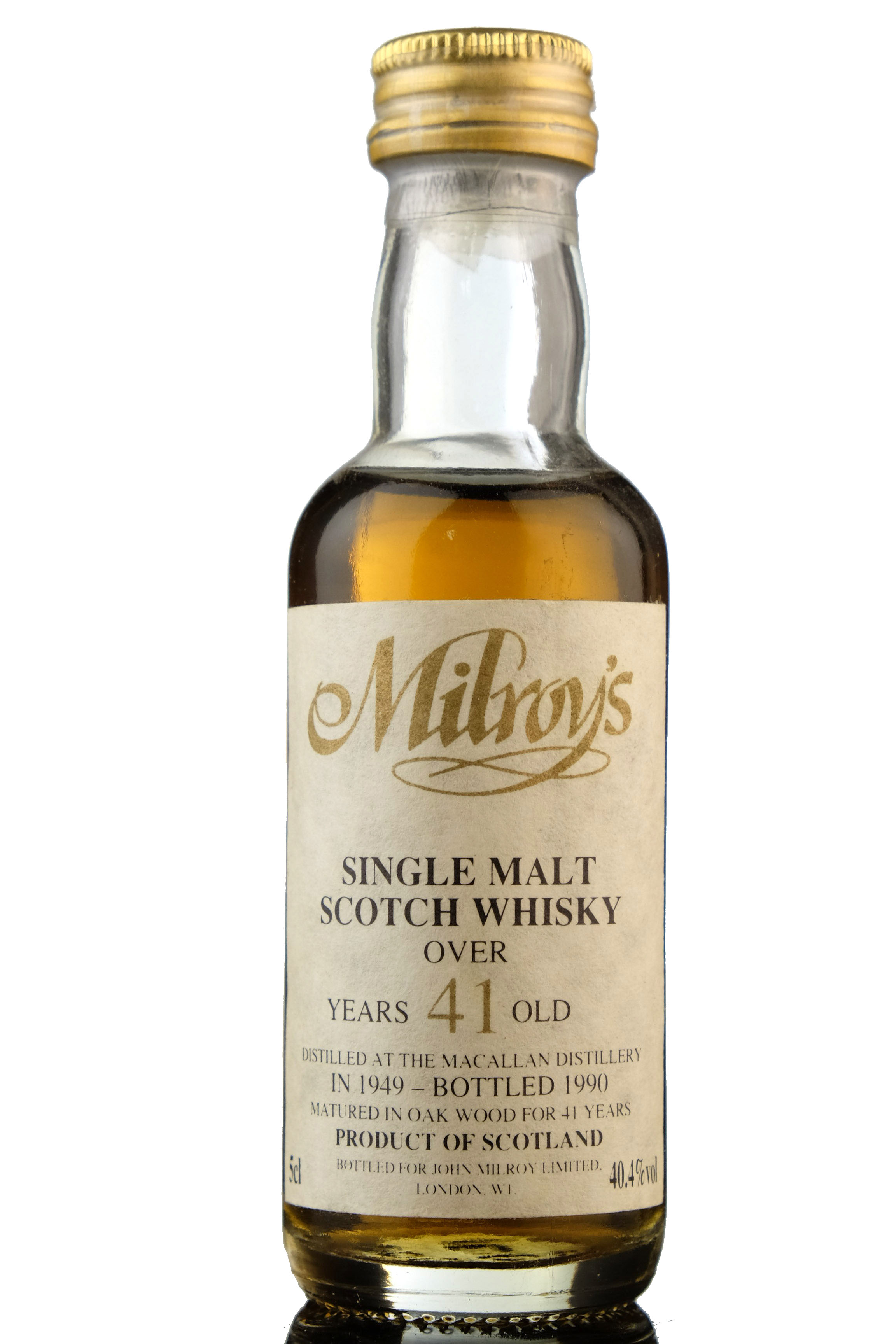 Macallan 1949-1990 - 41 Year Old - Milroys Miniature