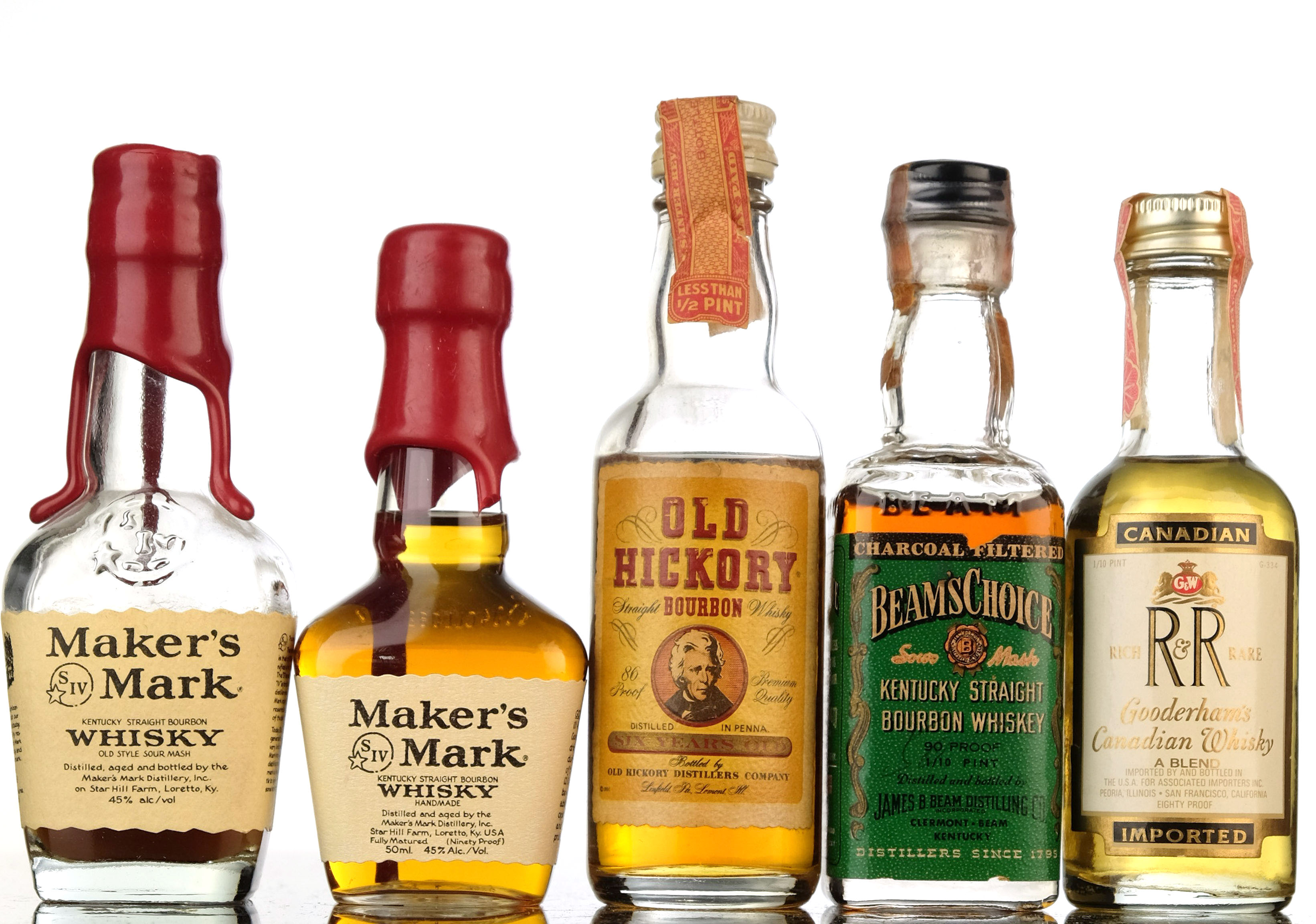 5 x Bourbon Miniatures