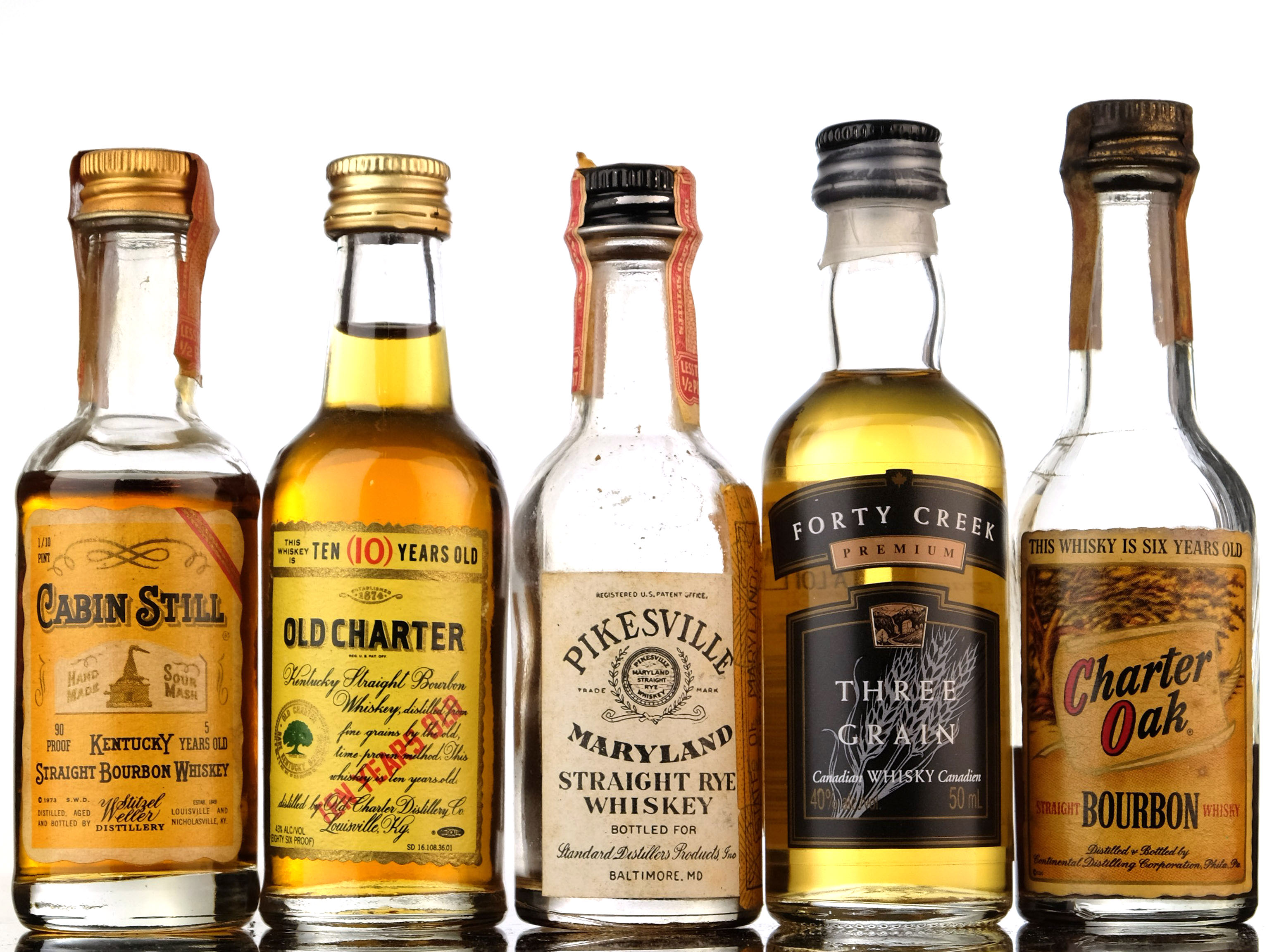 5 x Bourbon Miniatures