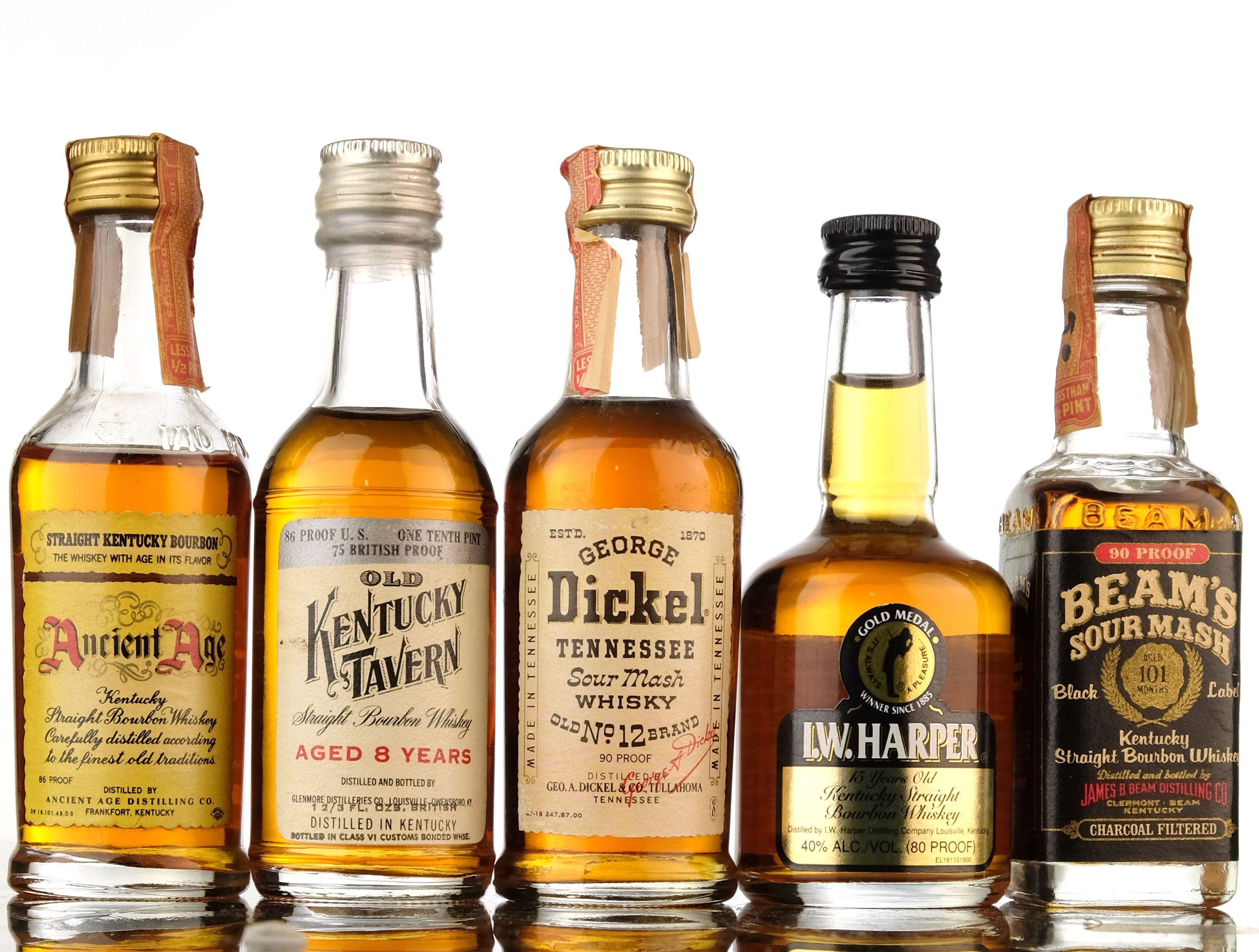 5 x Bourbon Miniatures
