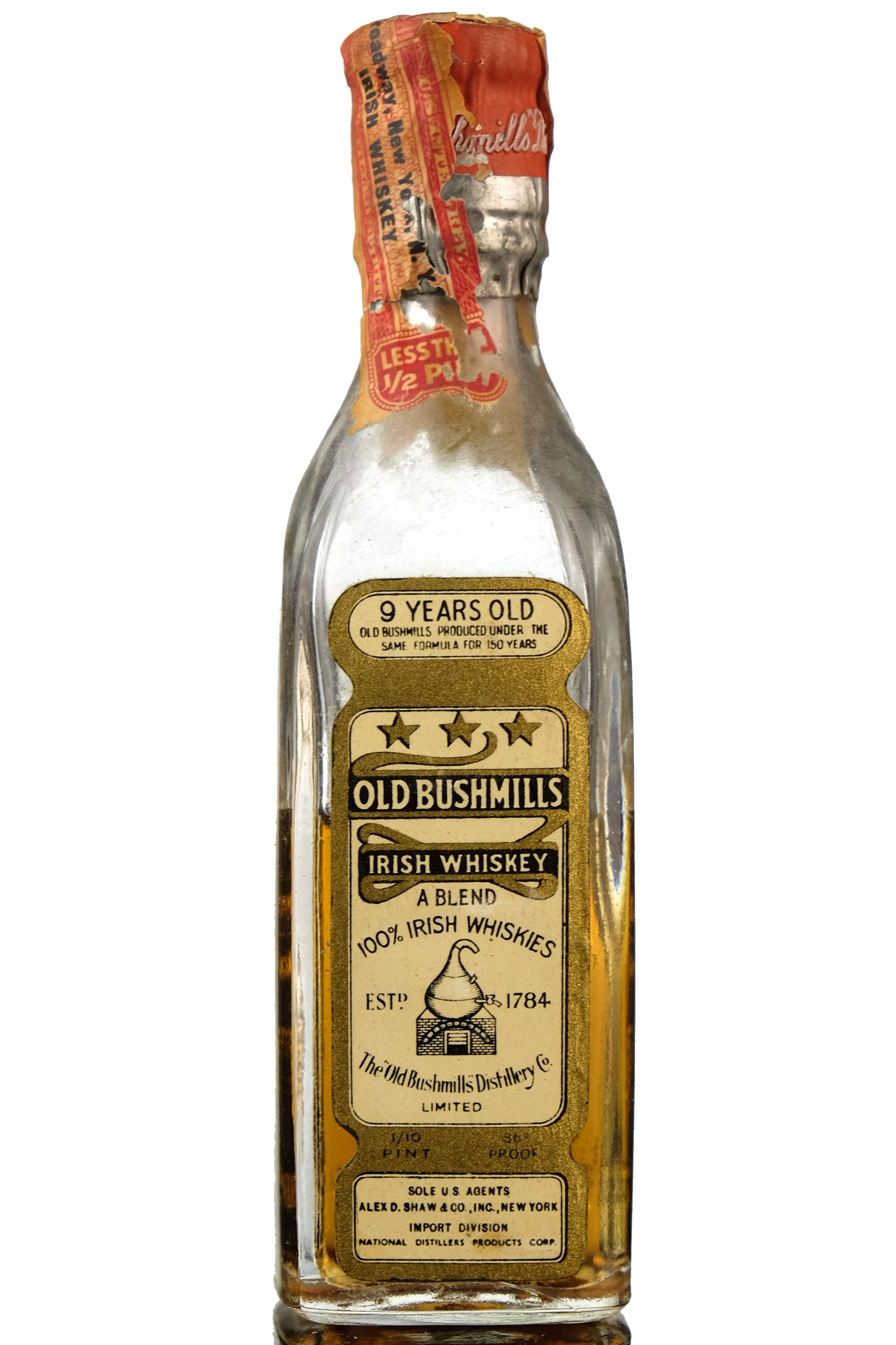 Old Bushmills 9 Year Old - 86 Proof Miniature