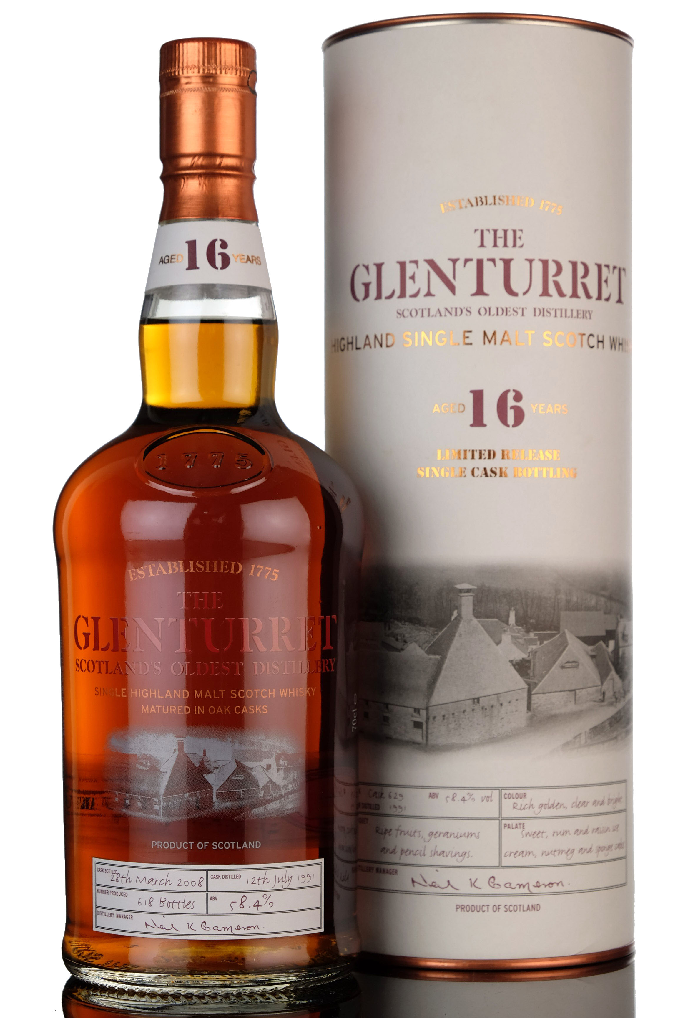 Glenturret 1991-2008 - 16 Year Old - Cask 629