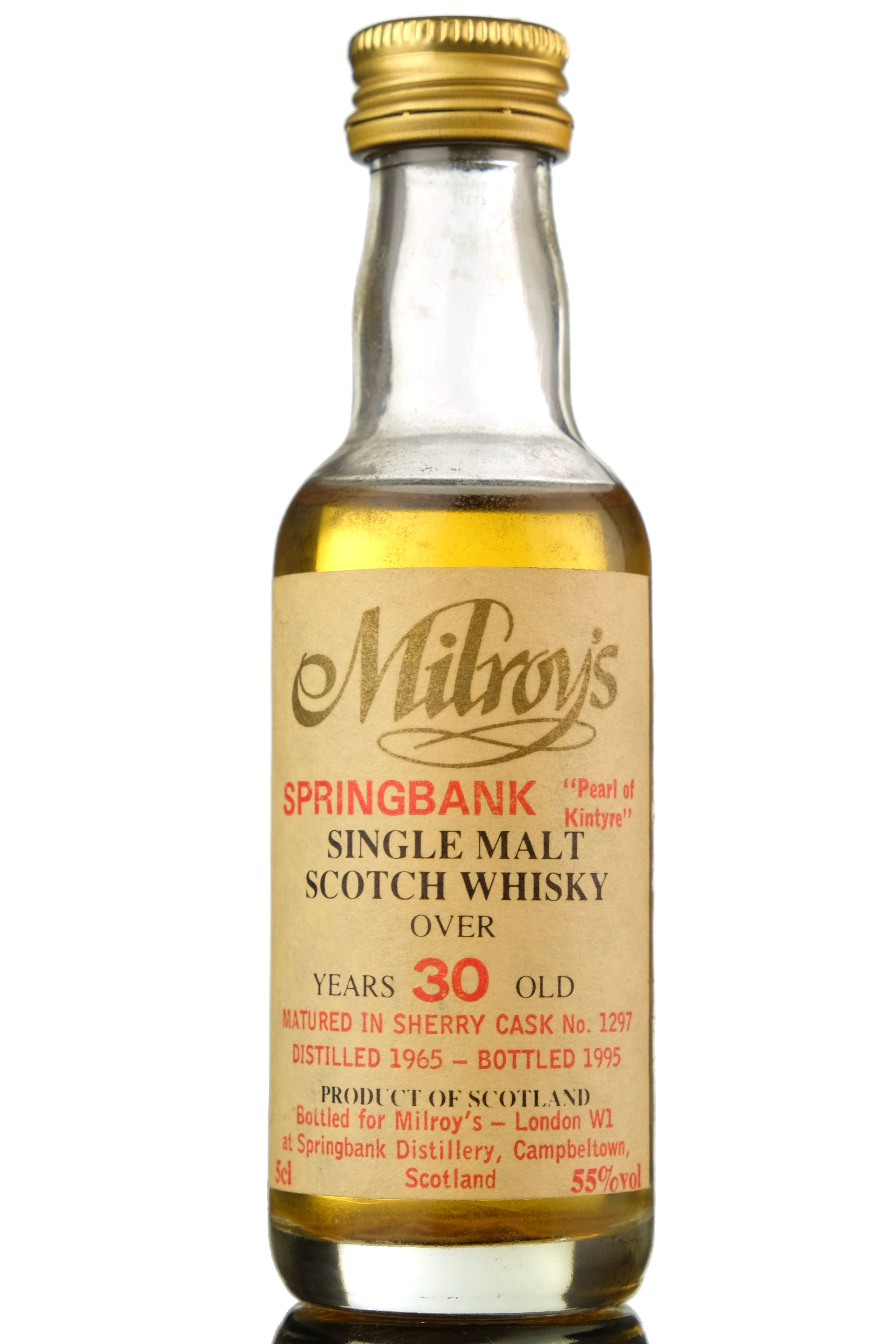 Springbank 1965-1995 - 30 Year Old - Milroys Miniature