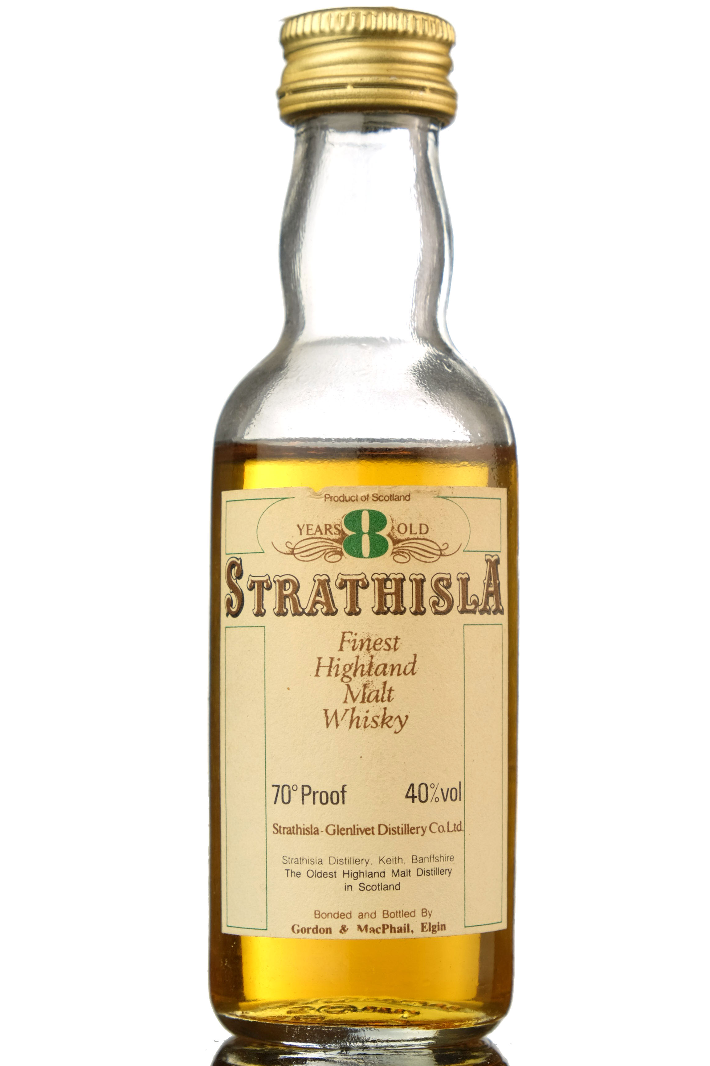 Strathisla 8 Year Old - 70 Proof - Gordon & MacPhail Miniature