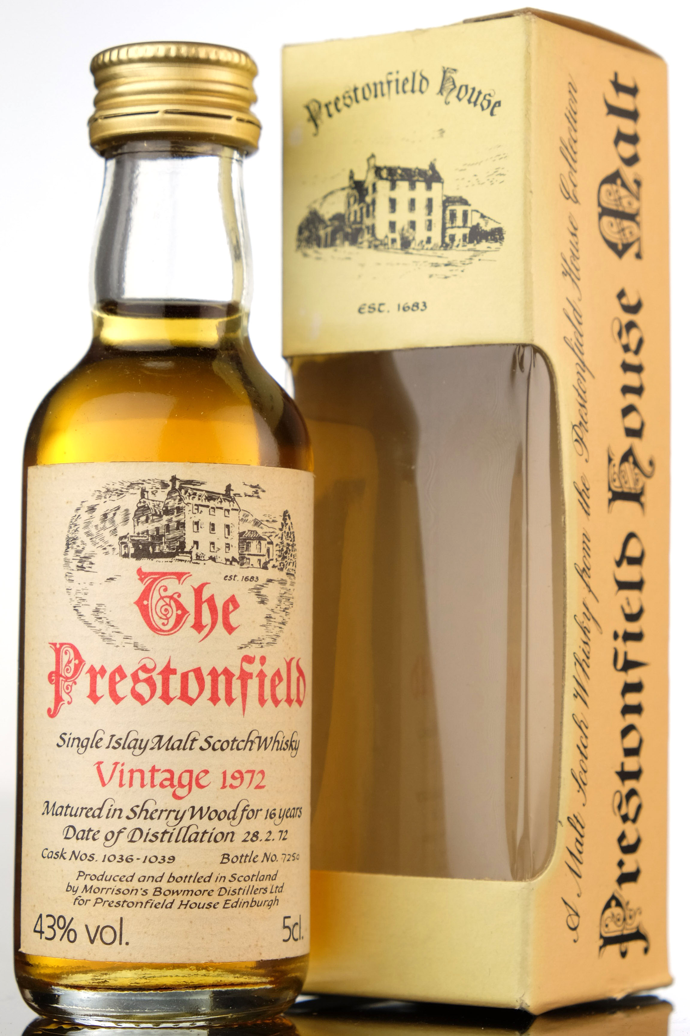 Bowmore 1972 - The Prestonfield Miniature