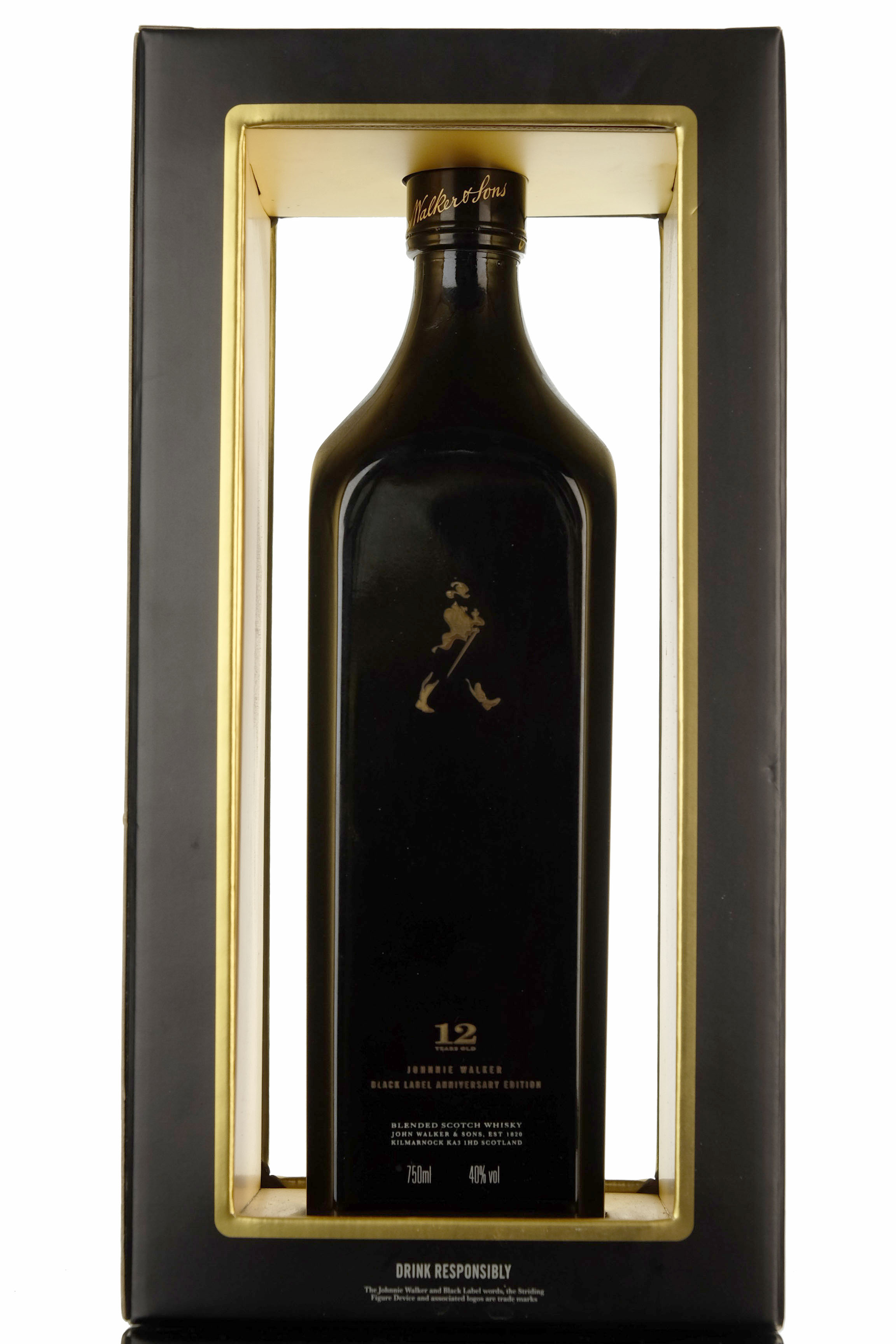 Johnnie Walker 12 Year Old - Black Label - Centenary Of The Striding Man 1909-2009