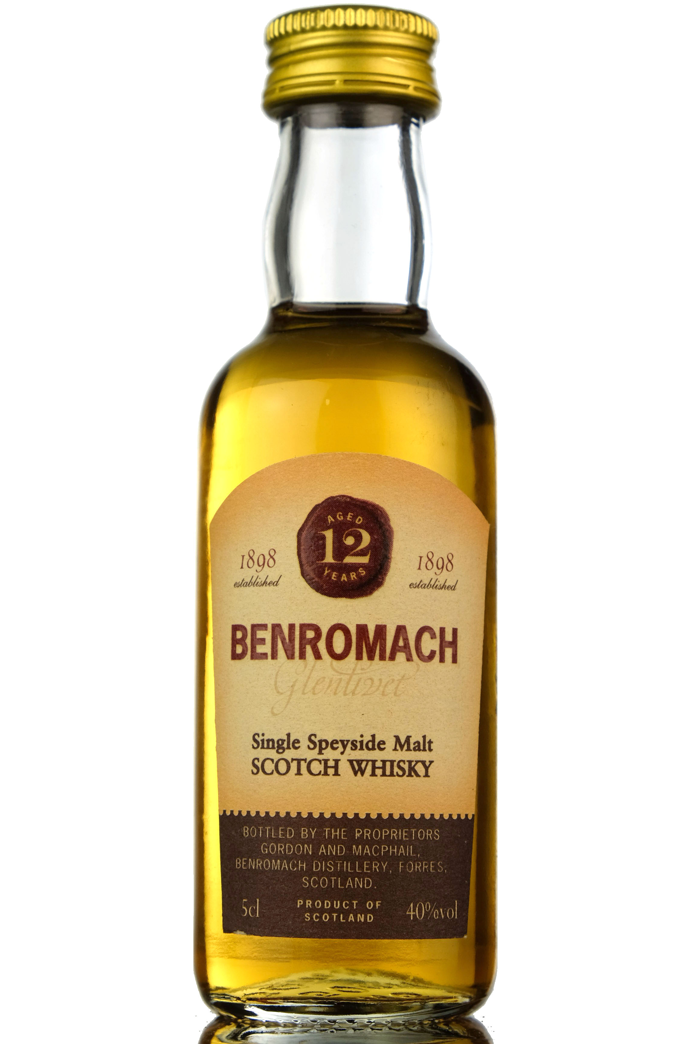 Benromach-Glenlivet 12 Year Old - Gordon & MacPhail Miniature