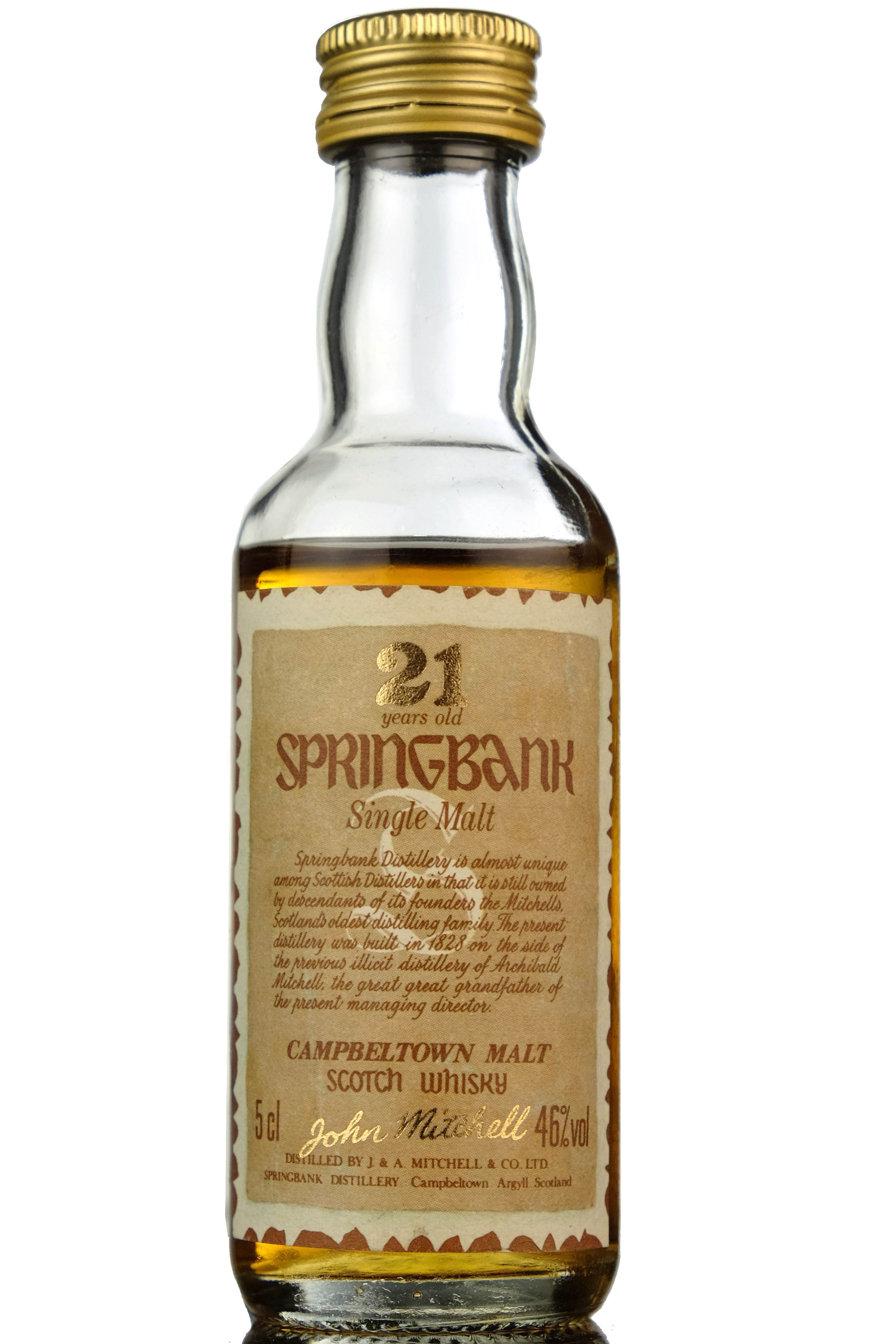 Springbank 21 Year Old Miniature