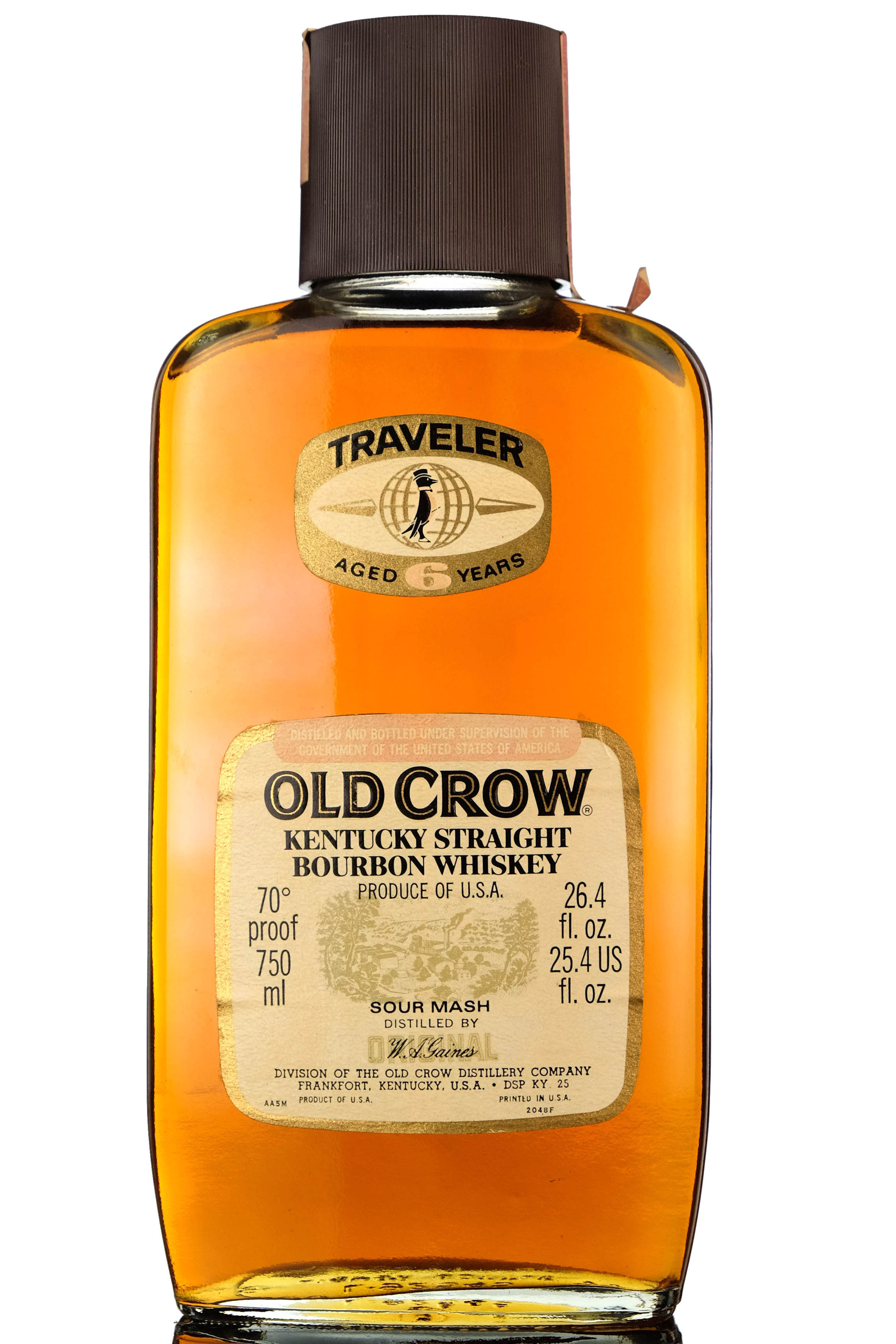 Old Crow 6 Year Old - Kentucky Straight Bourbon Whiskey - 1980s
