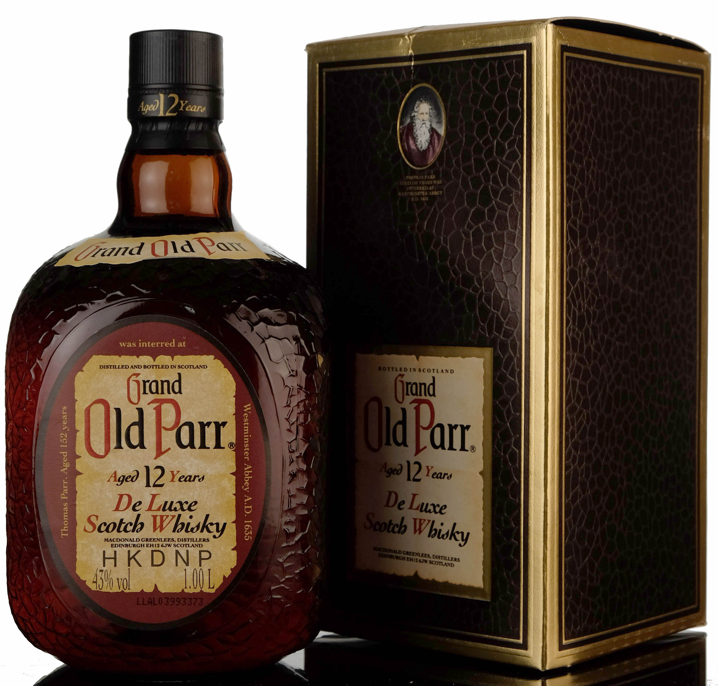Grand Old Parr 12 Year Old - De Luxe - 1990s - 1 Litre