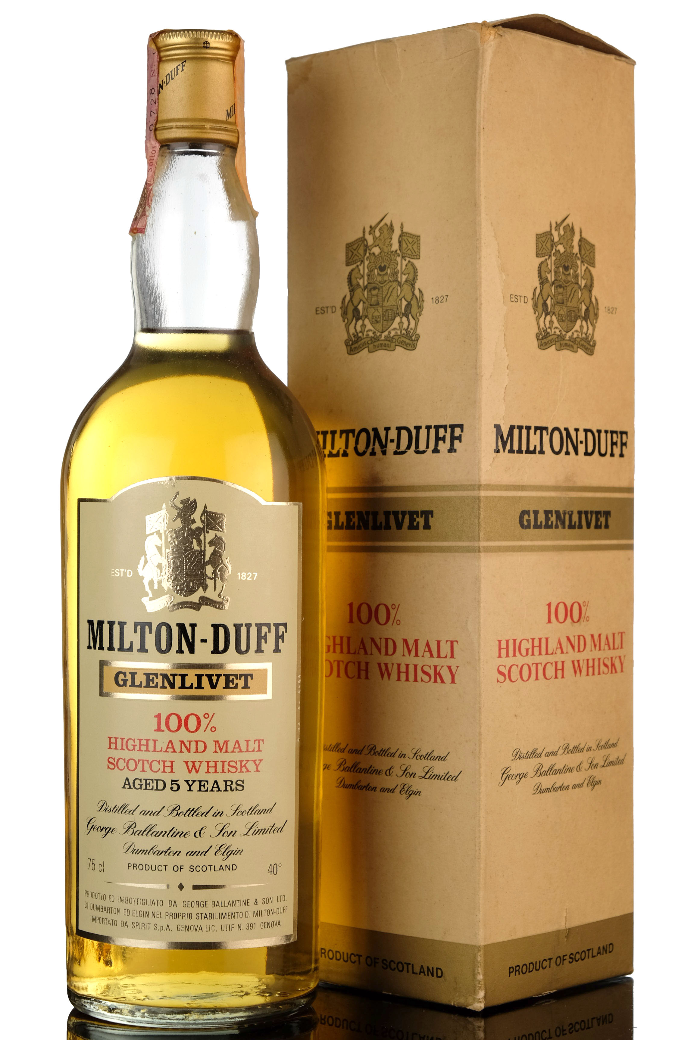 MiltonduffGlenlivet 5 Year Old  1980s