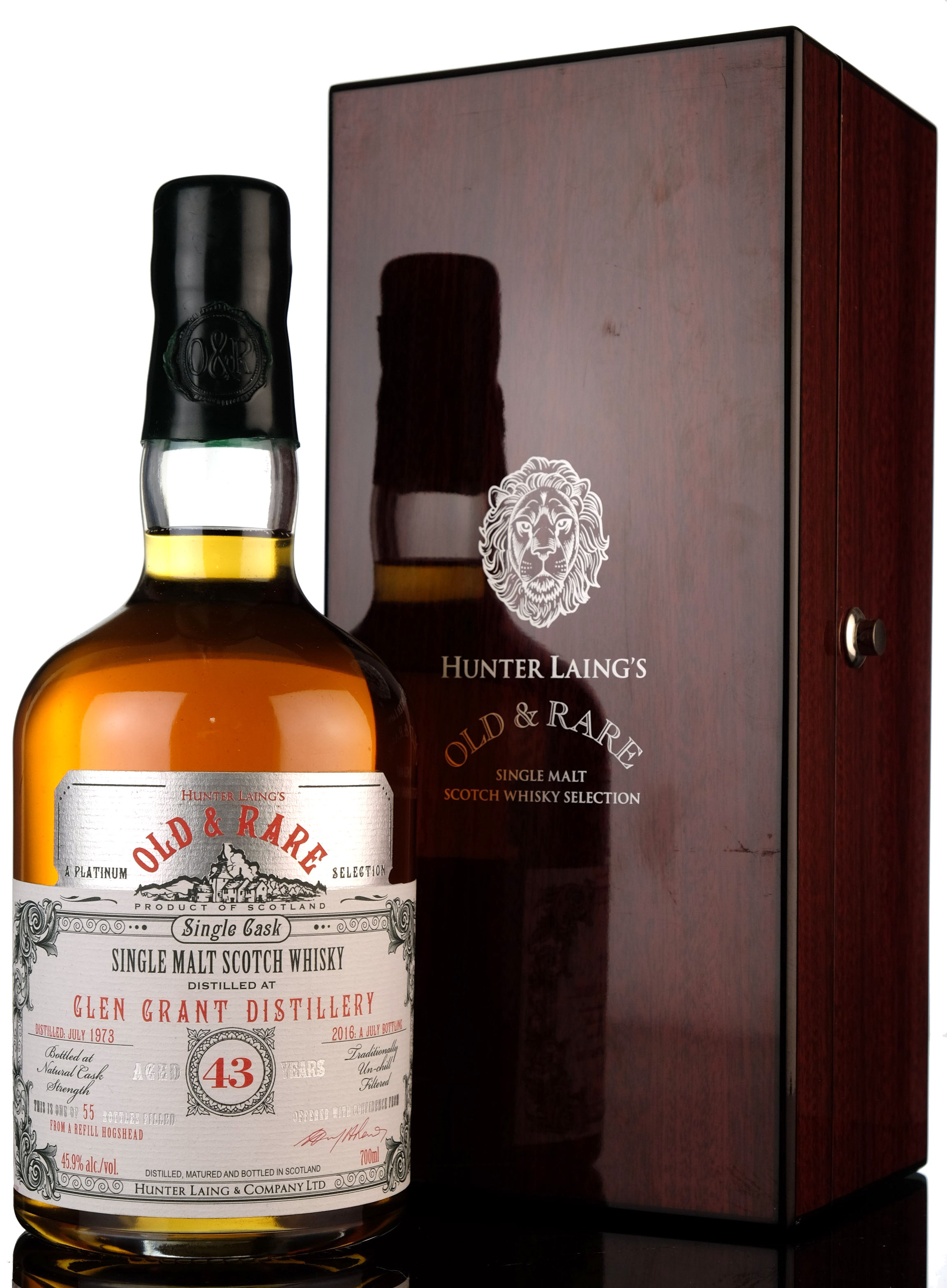 Glen Grant 19732016  43 Year Old  Hunter Laing  Old  Rare Platinum Selection