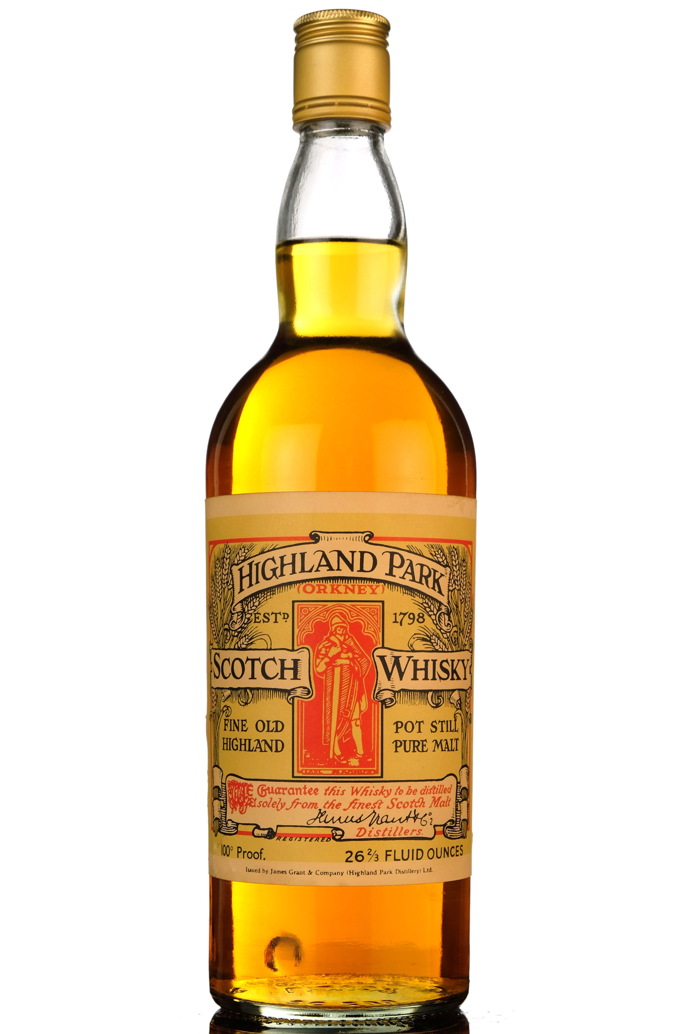 Highland Park St Magnus Pot Still Pure Malt Early 1970s 100 Proof
