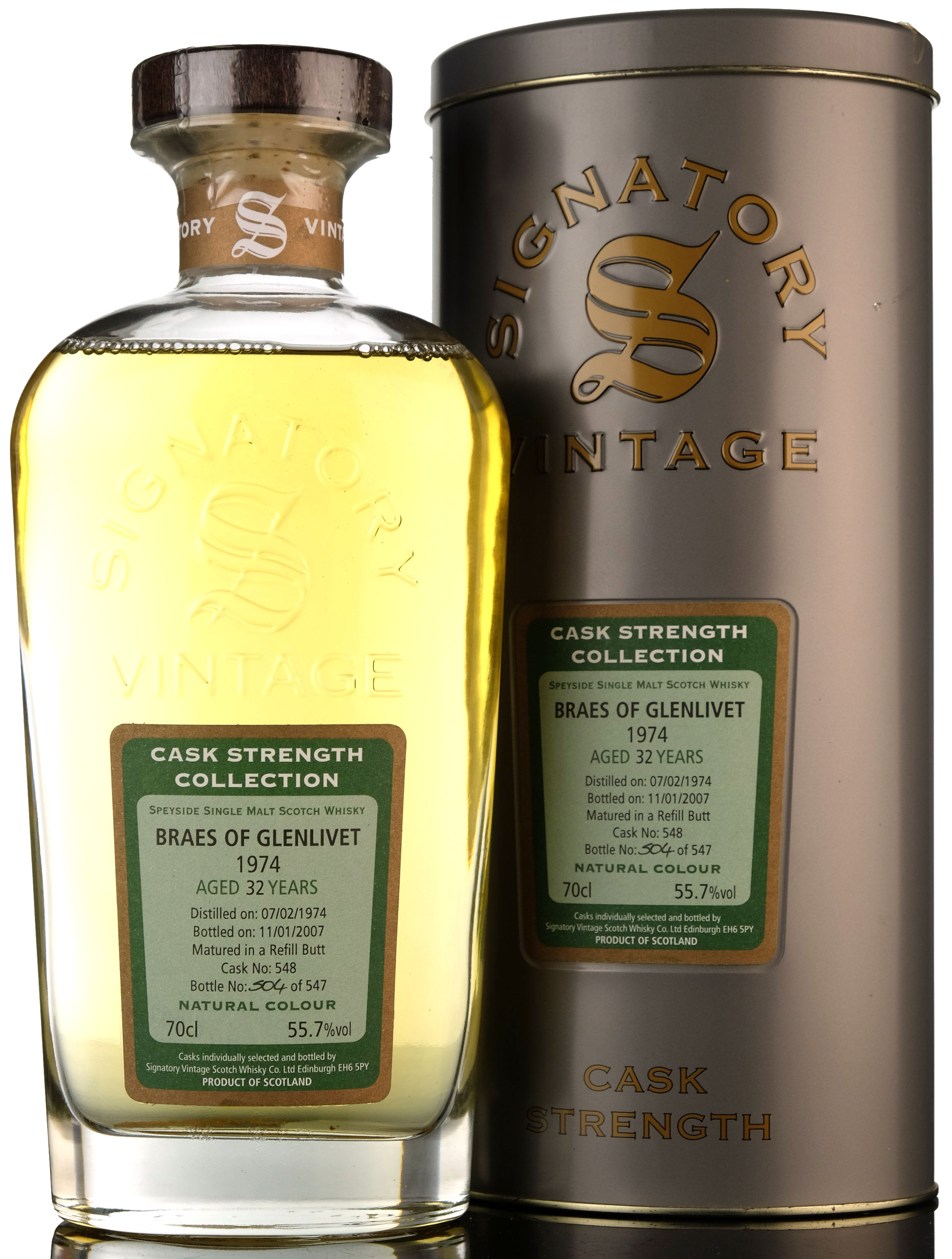 Braes Of Glenlivet 19742007  32 Year Old  Signatory Vintage