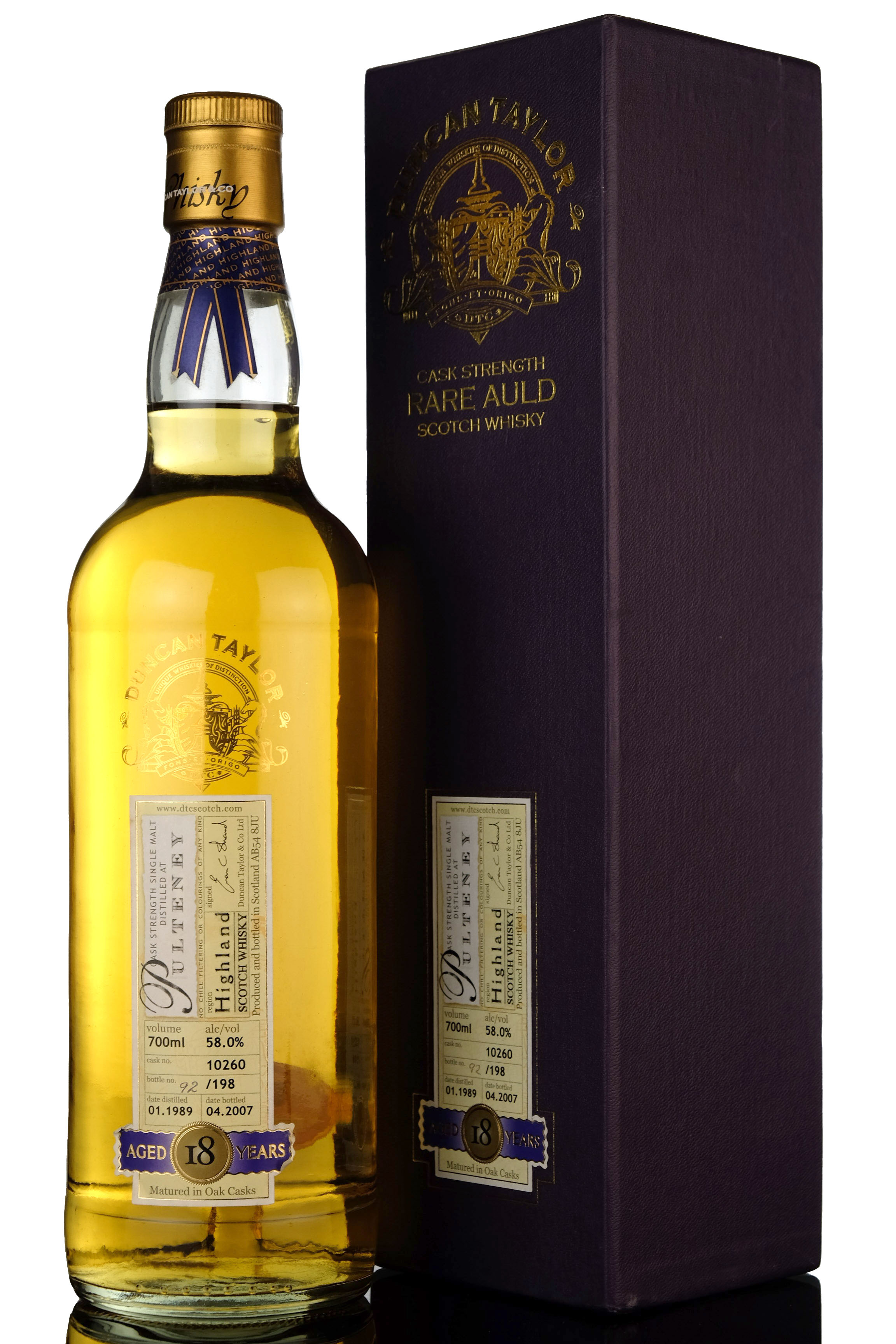 Old Pulteney 1989-2007 - 18 Year Old - Duncan Taylor - Rare Auld