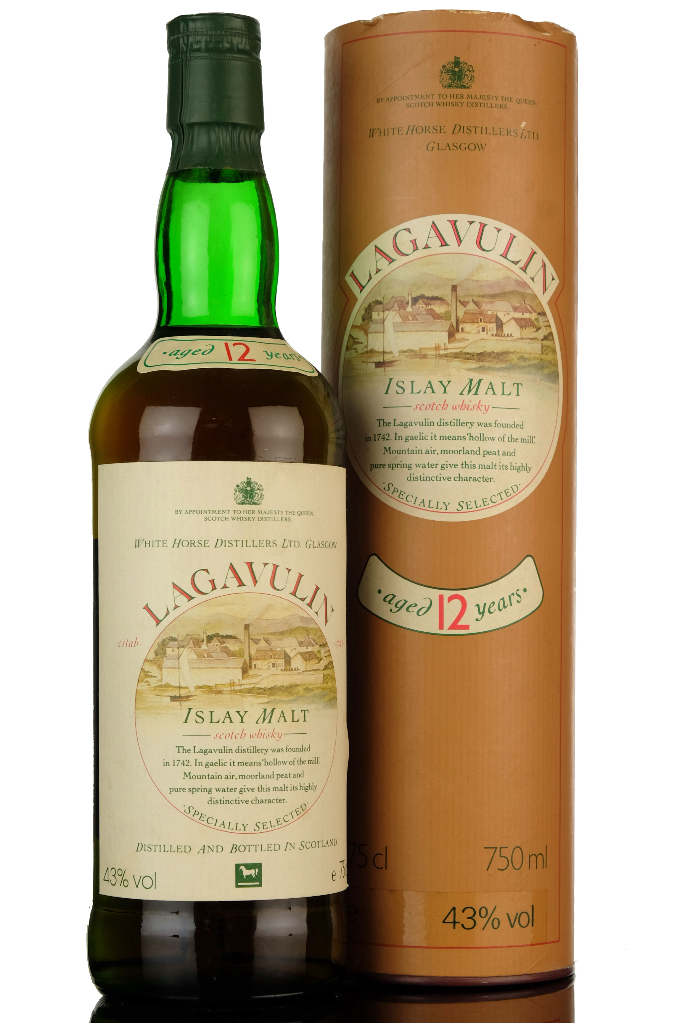 Lagavulin 12 Year Old - White Horse - 1980s