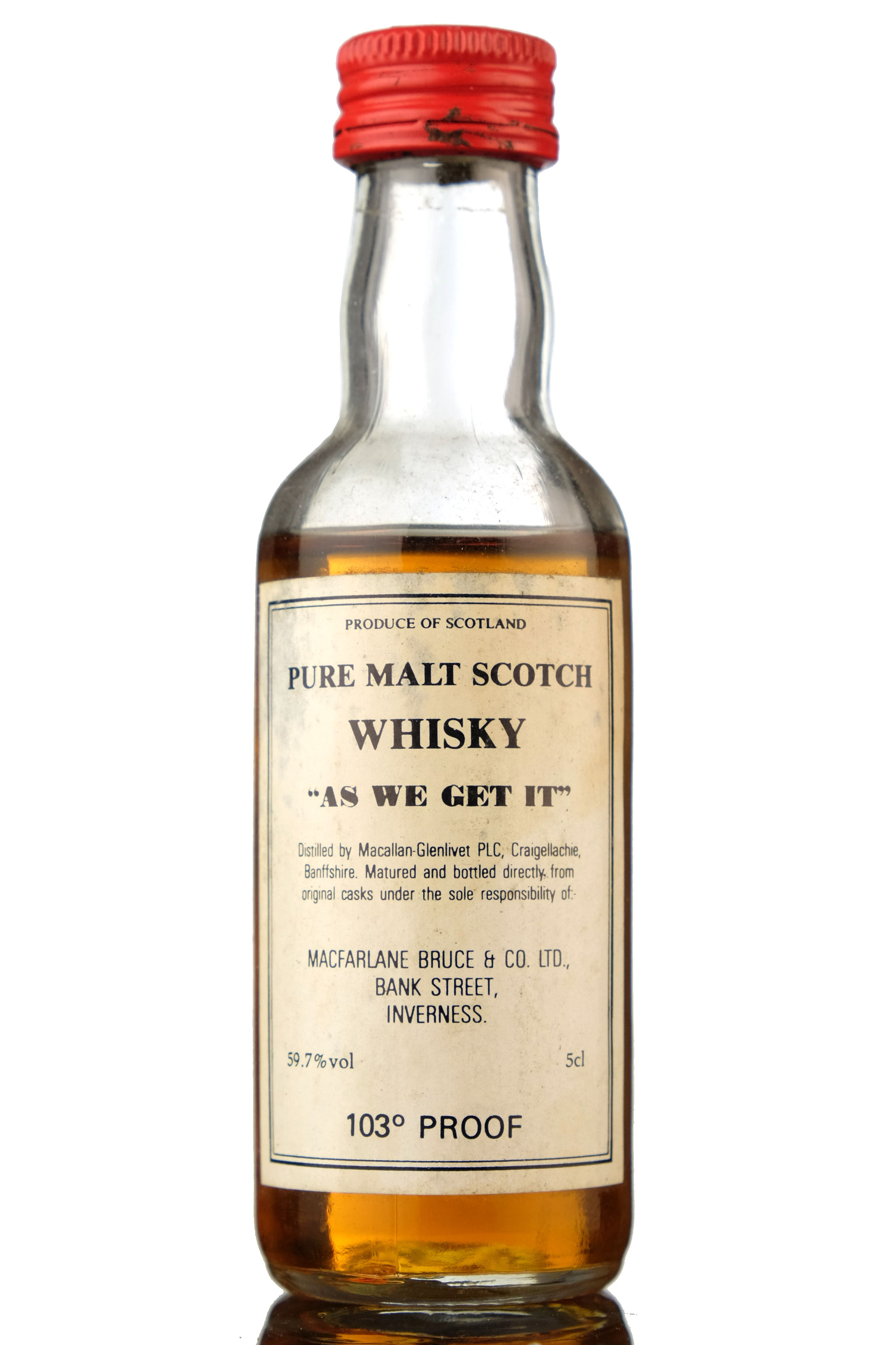 Macallan-Glenlivet As We Get It Miniature