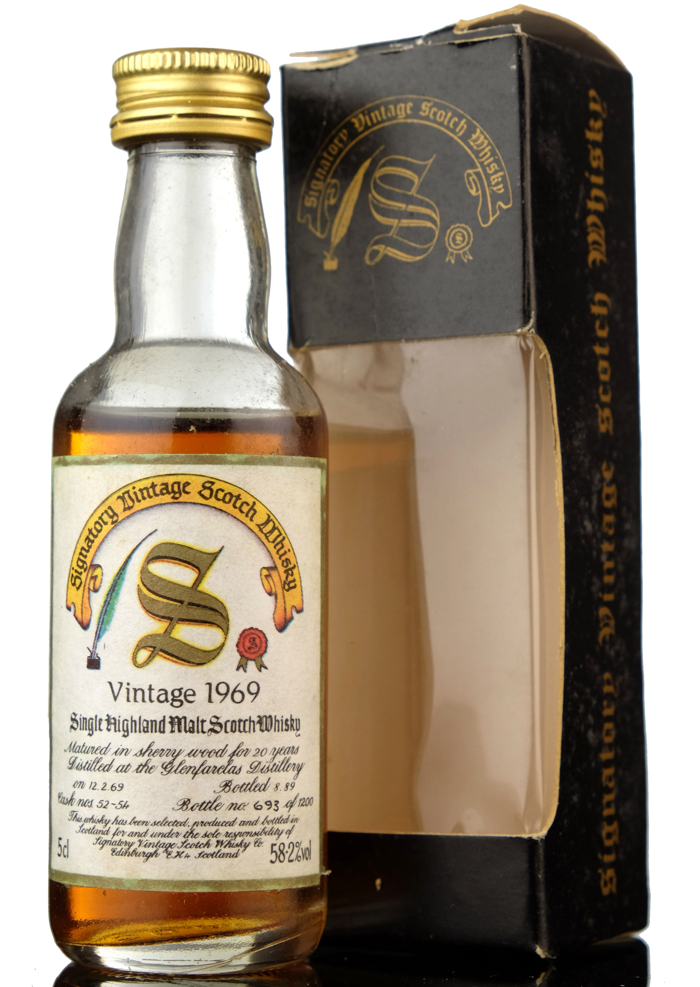 Glenfarclas 1969-1989 - 20 Year Old - Signatory Vintage Miniature