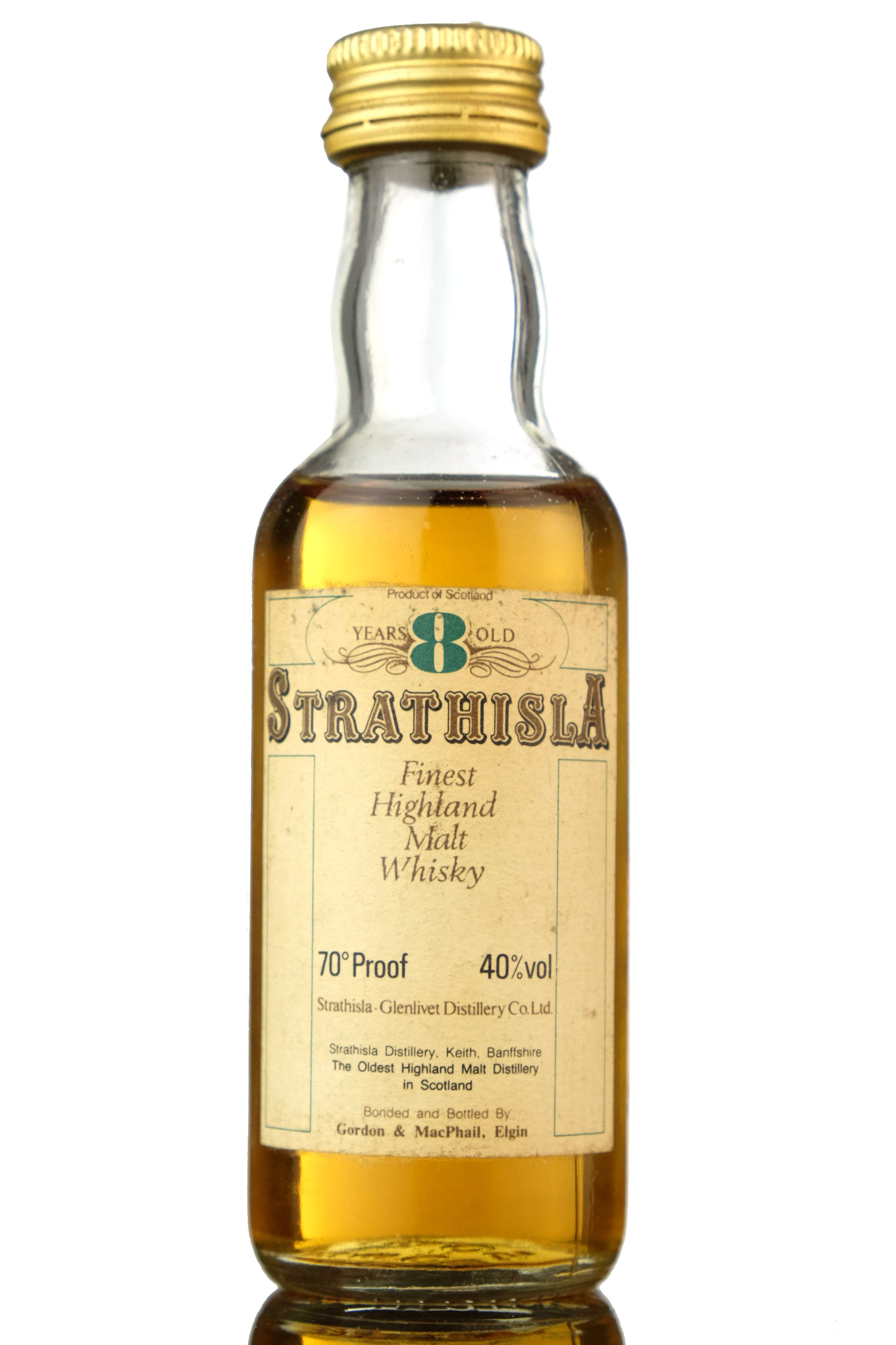 Strathisla 8 Year Old - 70 Proof - Gordon & MacPhail Miniature