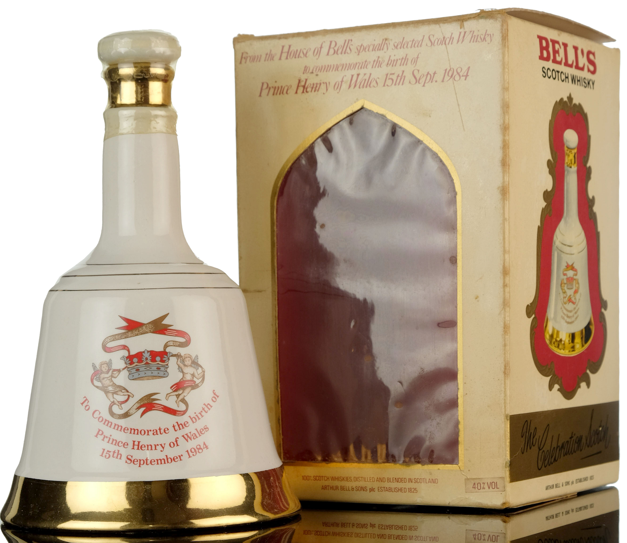 Bells Commemorate Decanter - The Birth Of Prince Henry Of Wales 1984