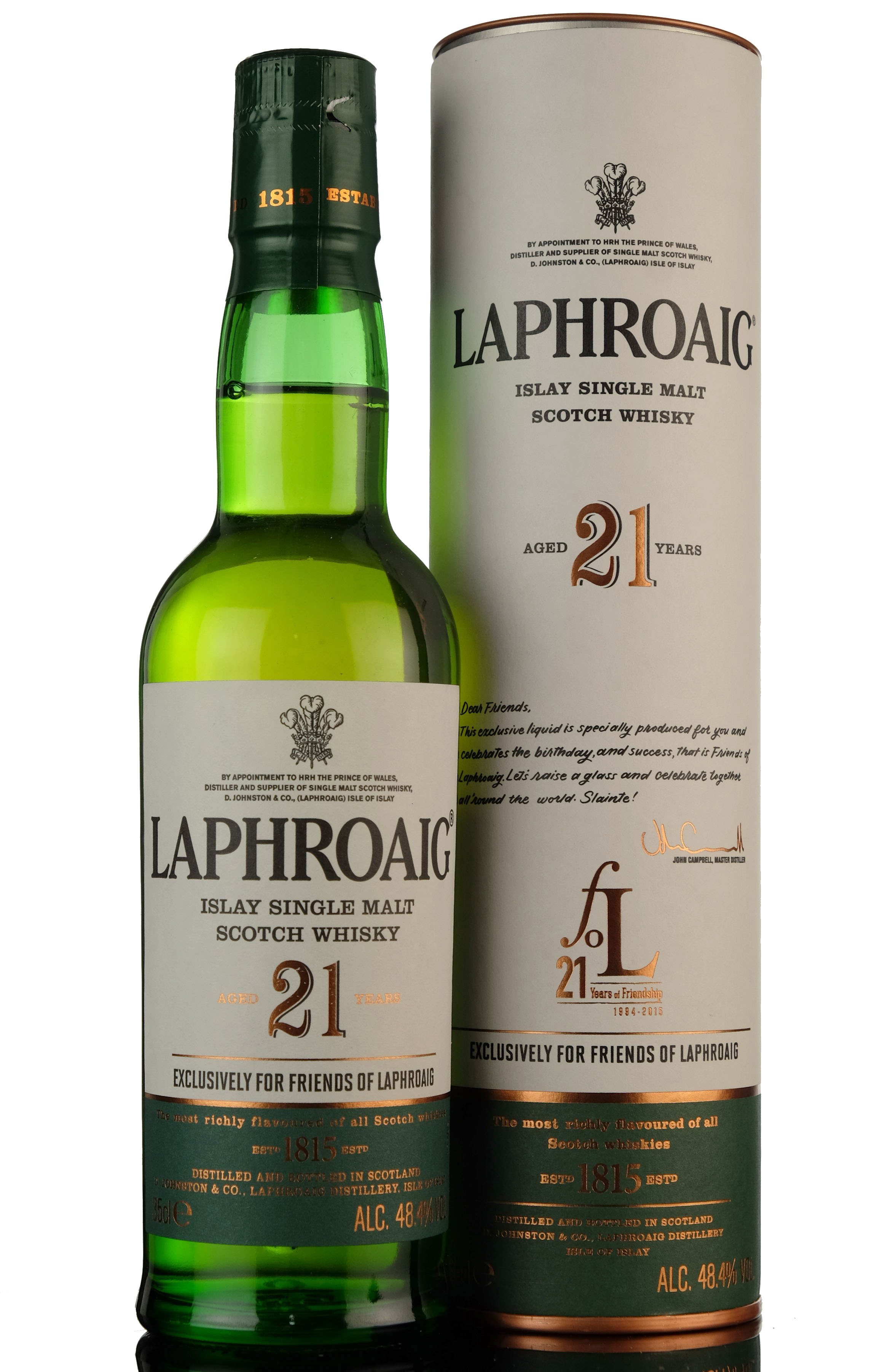 Laphroaig 21 Year Old - Half Bottled