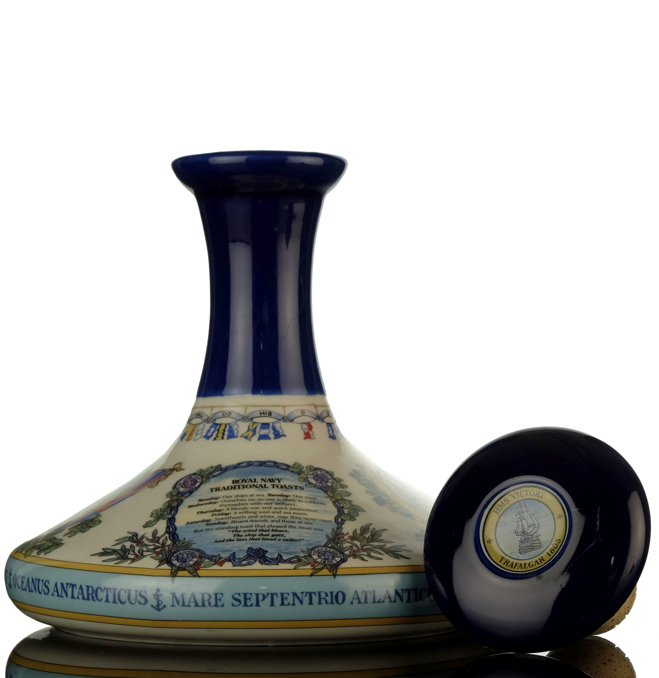 Pussers British Navy Rum - The Nelson Ships Ceramic Decanter - 1 Litre