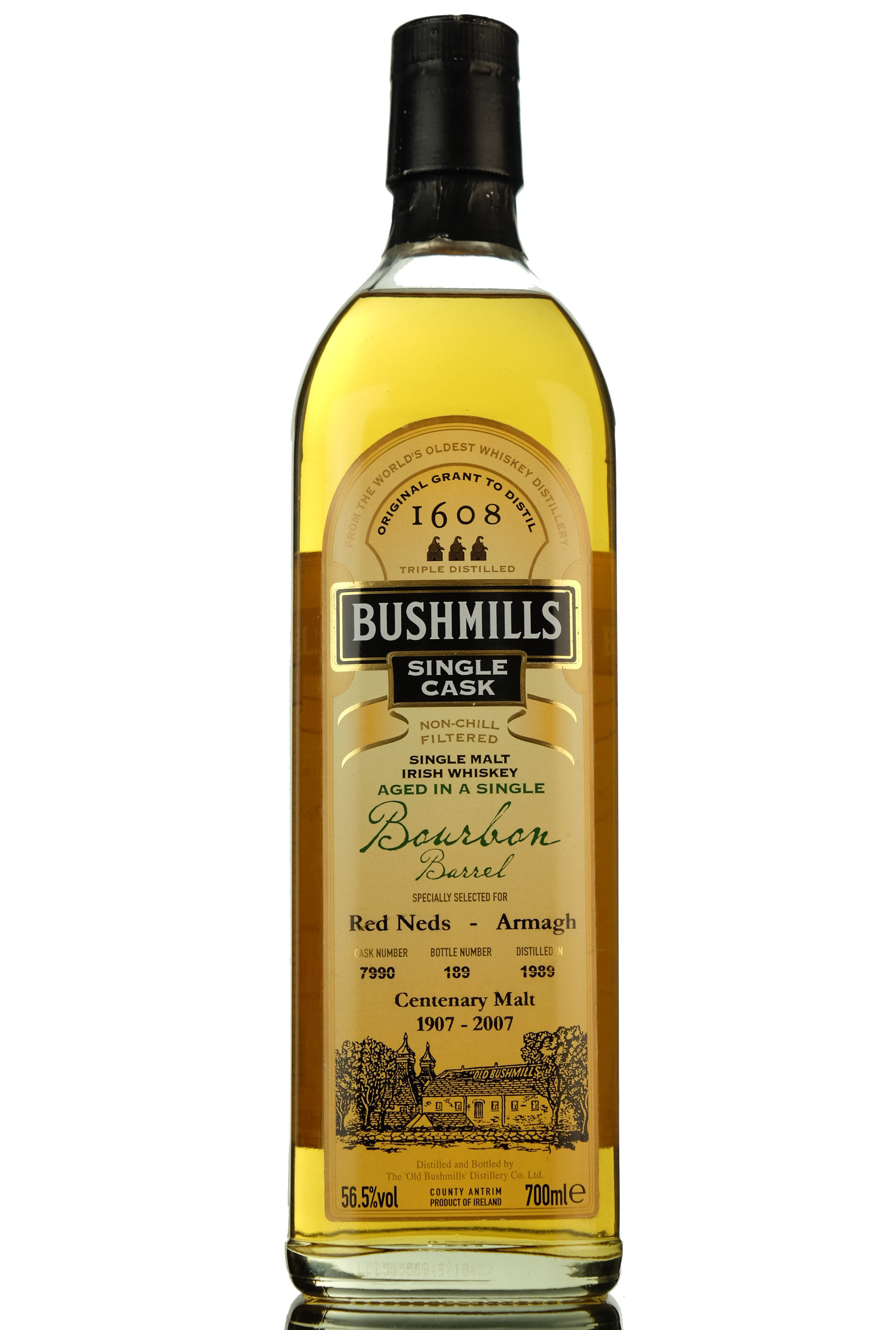Bushmills 1989 Centenary Single Cask 7990 Irish Whiskey