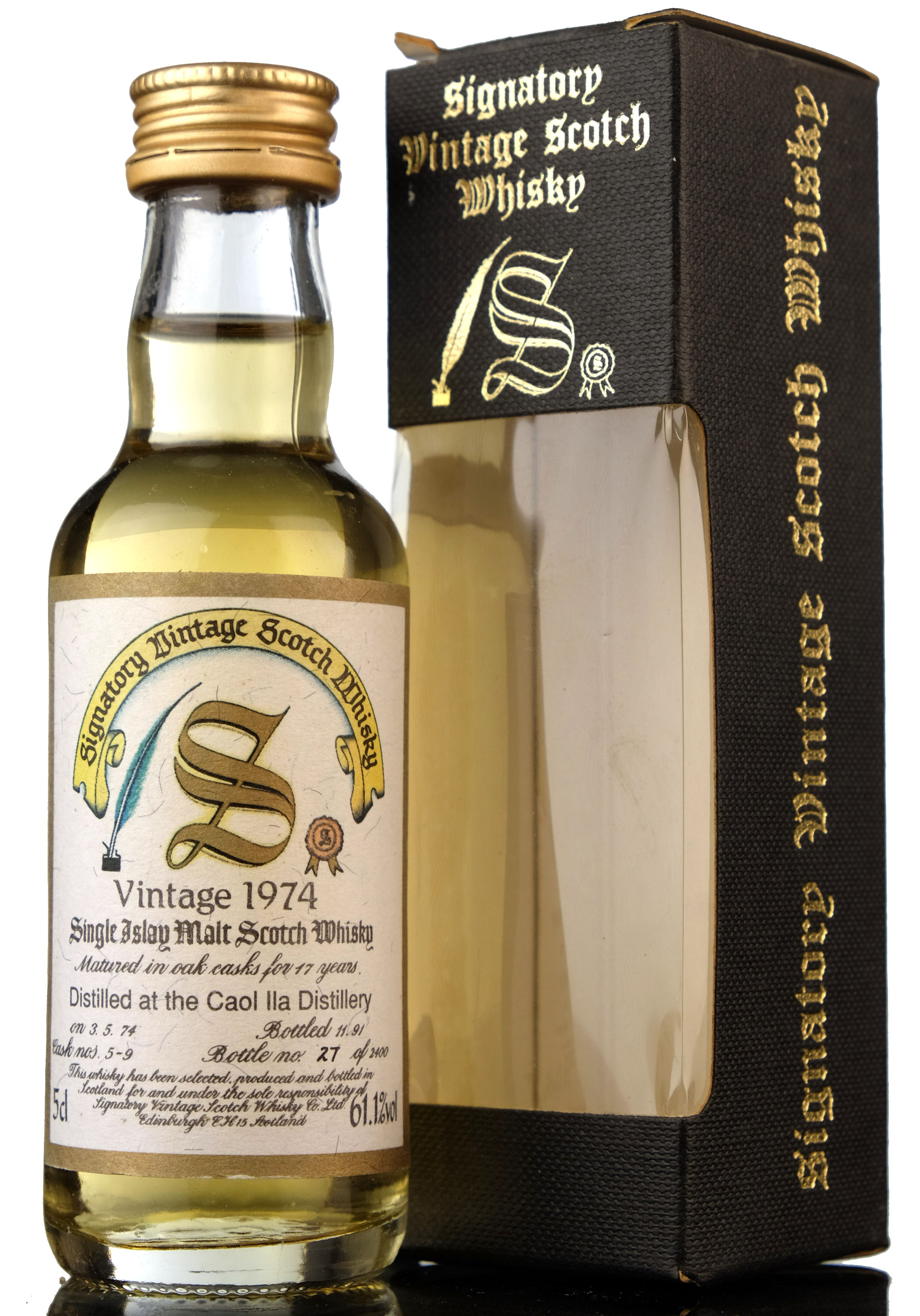 Caol Ila 1974-1991 - 17 Year Old - Signatory Vintage Miniature