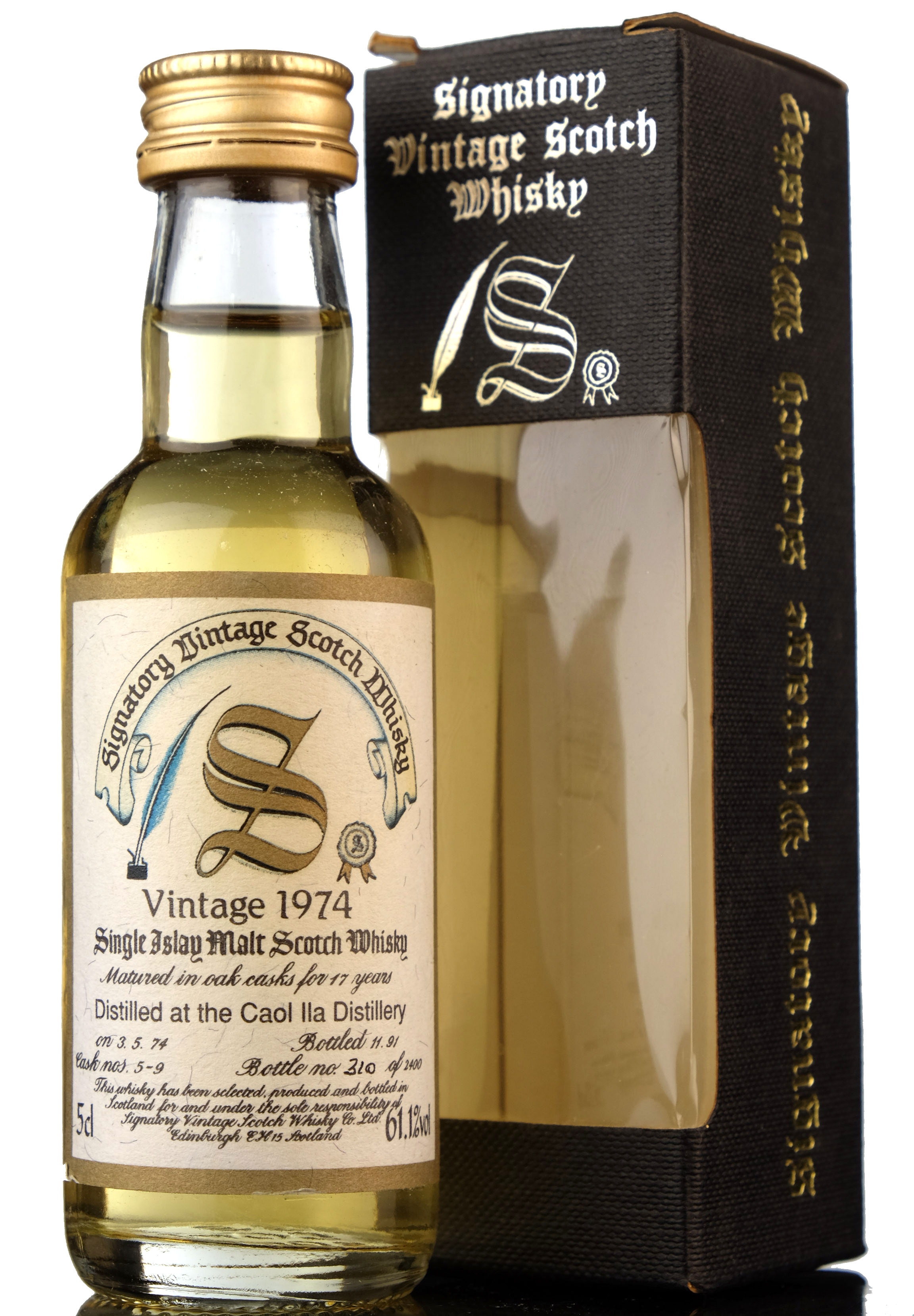 Caol Ila 1974-1991 - 17 Year Old - Signatory Vintage Miniature