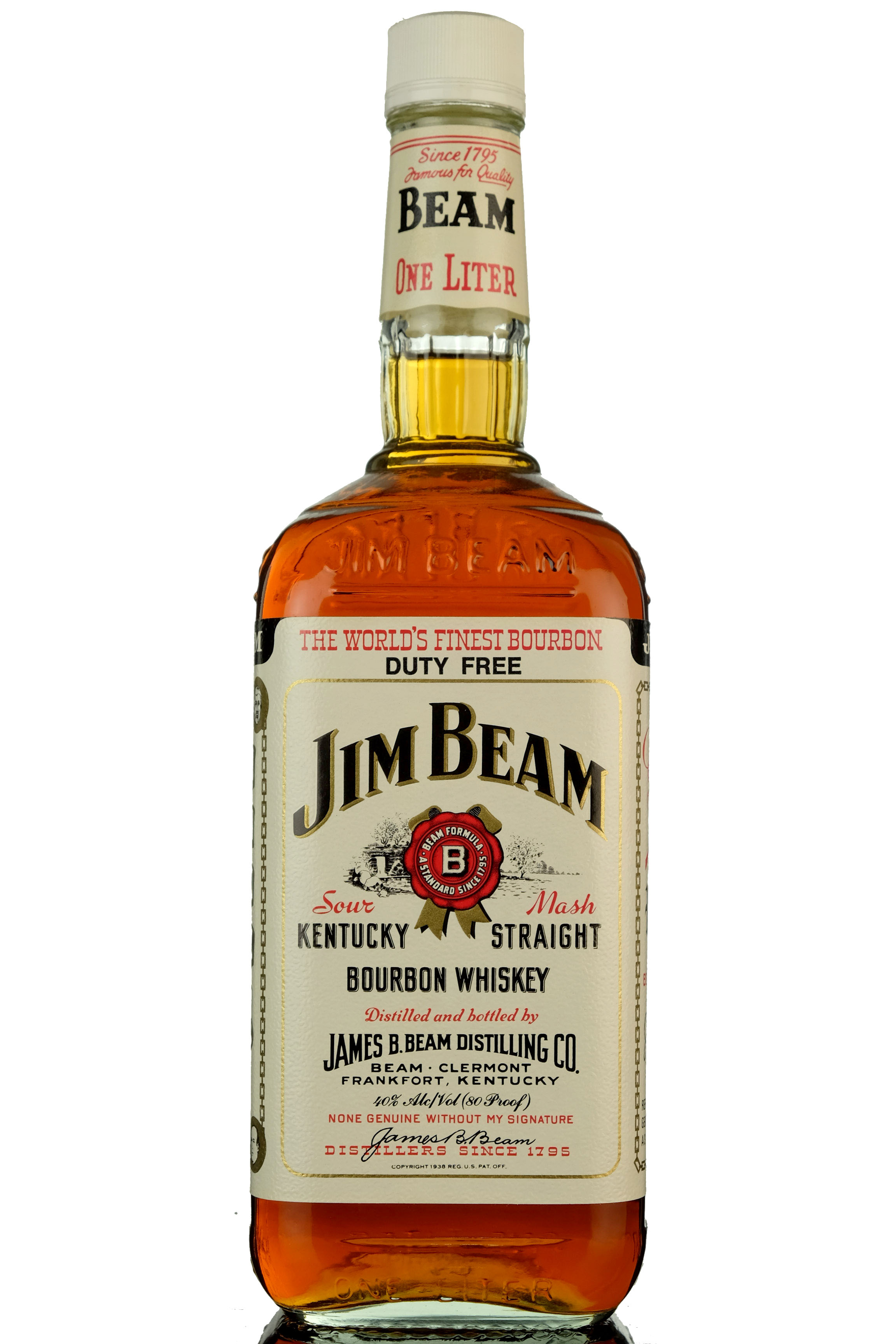 Jim Beam Kentucky Straight Bourbon Whiskey - 1 Litre