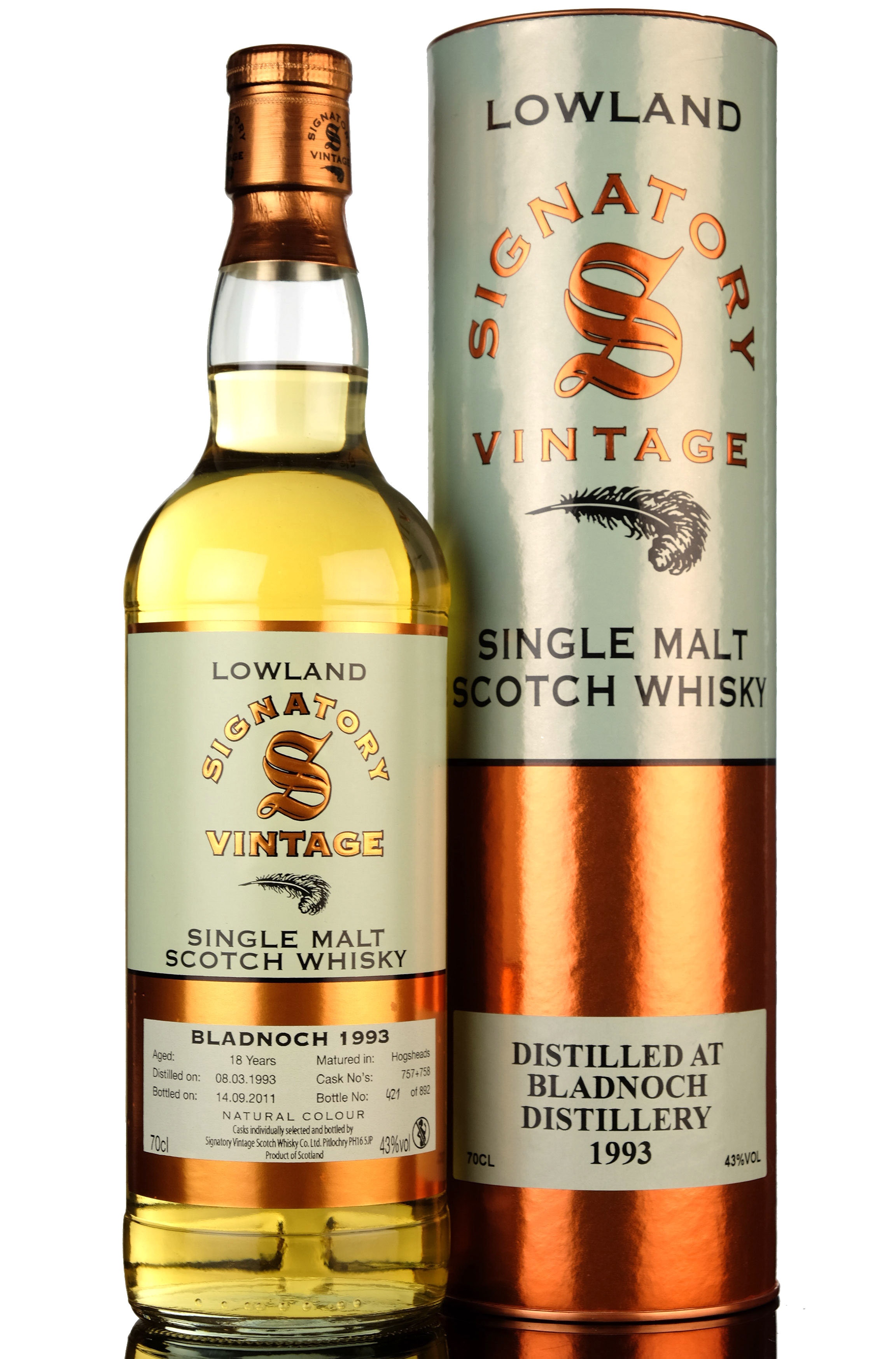 Bladnoch 1993-2011 - 18 Year Old - Signatory Vintage Casks 757 & 758
