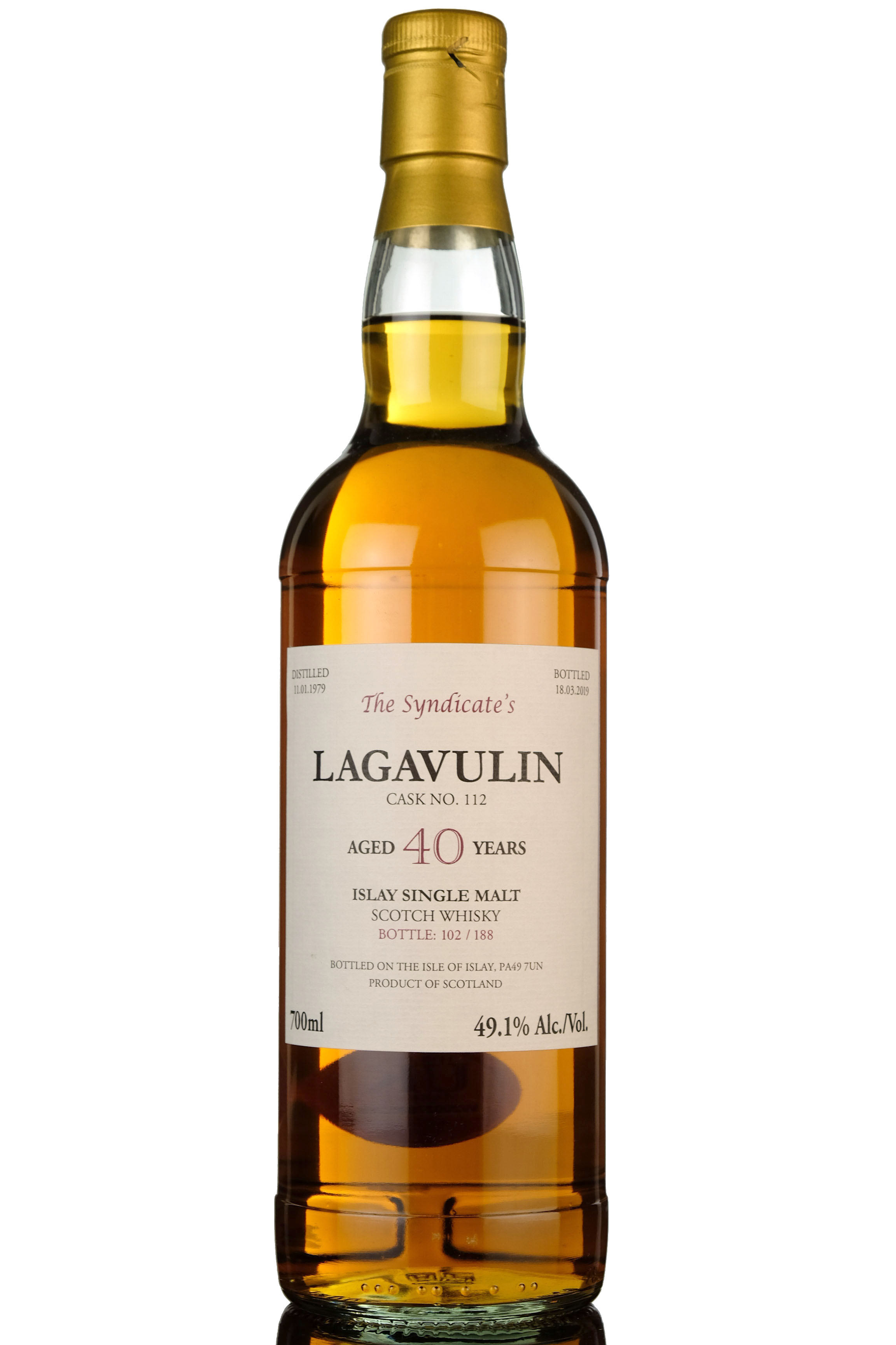 Lagavulin 1979-2019 - 40 Year Old - The Syndicate - 188 Bottles