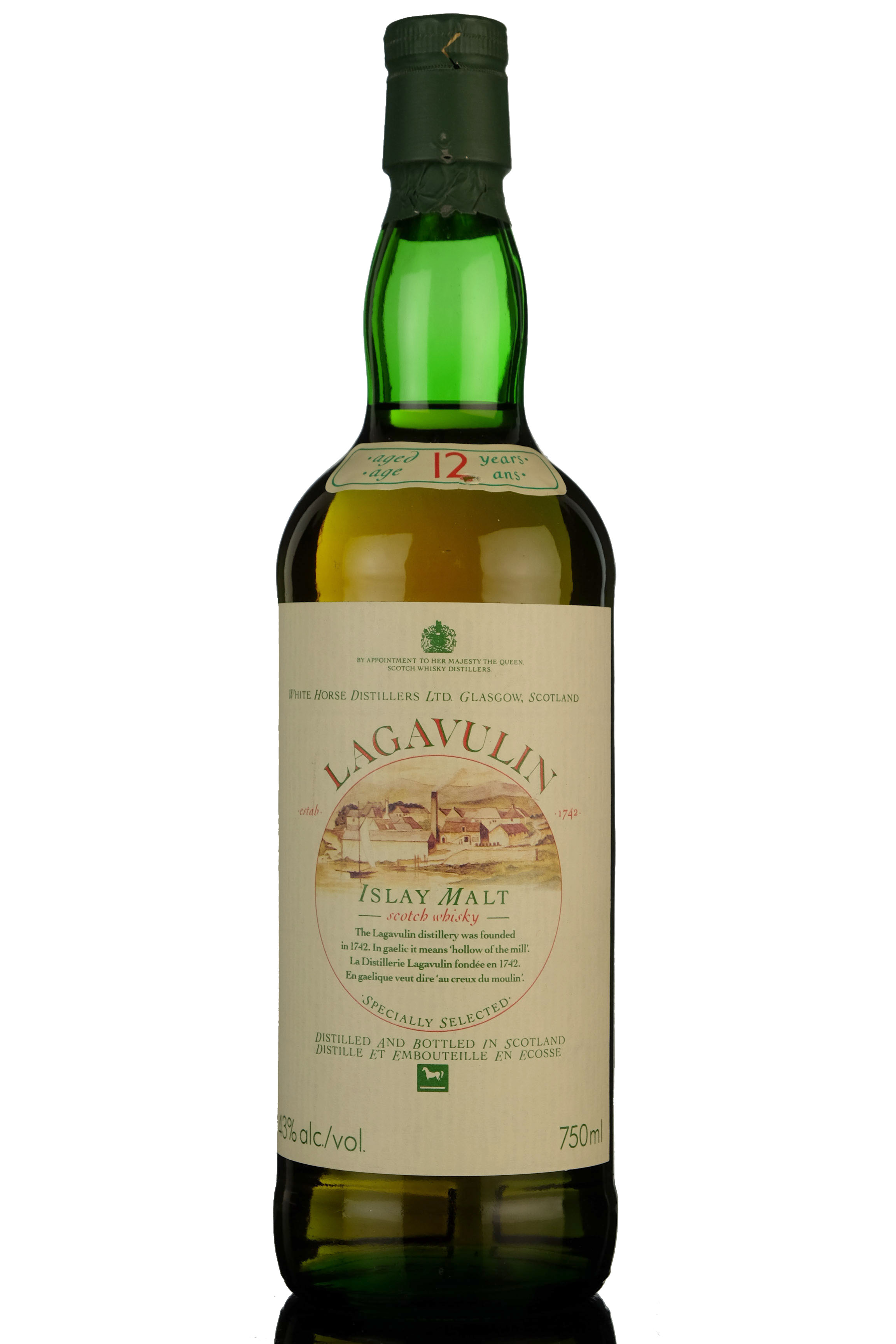 Lagavulin 12 Year Old - White Horse - 1980s
