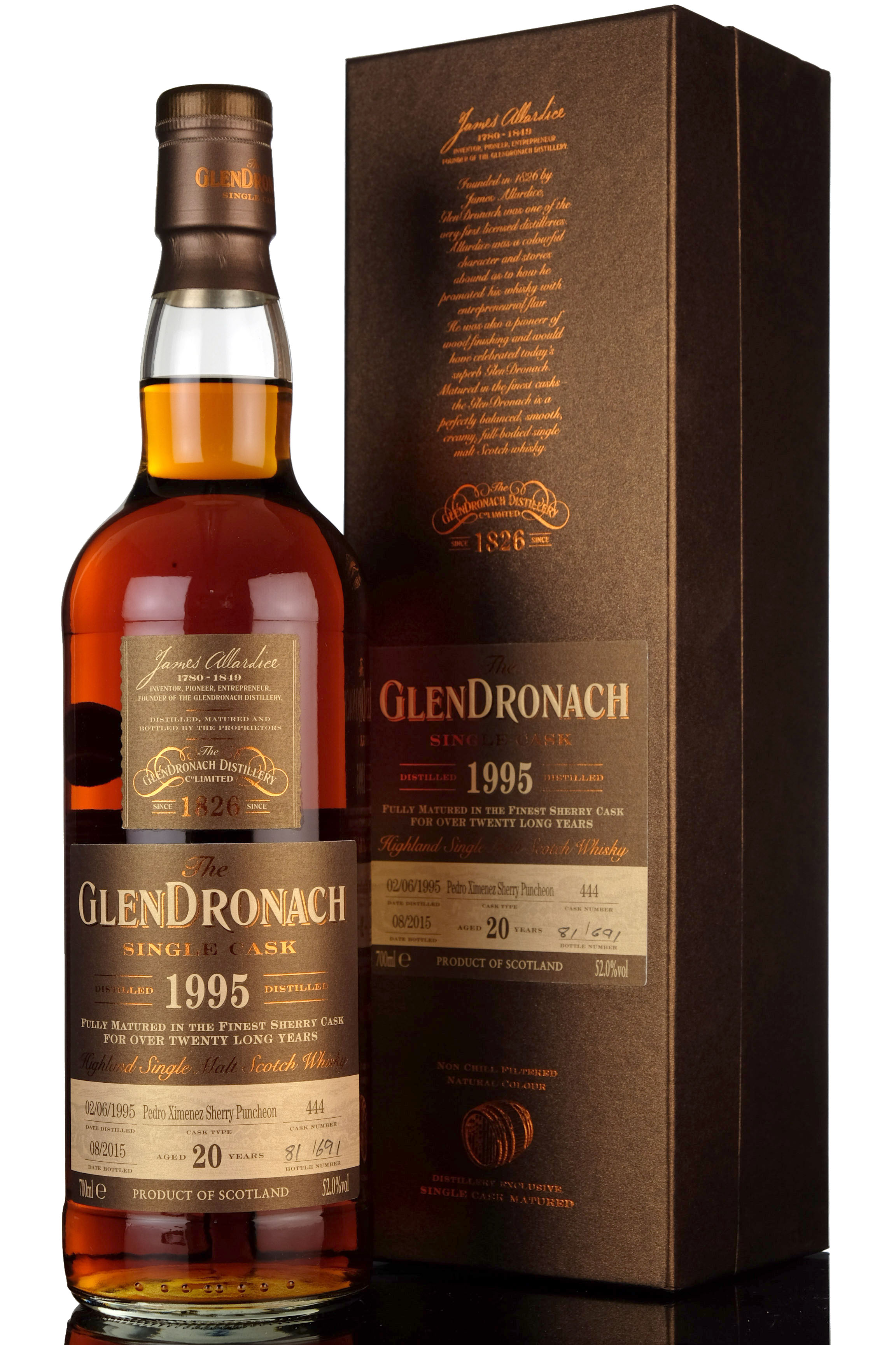 Glendronach 1995-2015 - 20 Year Old - Single Cask 444 - Batch 12