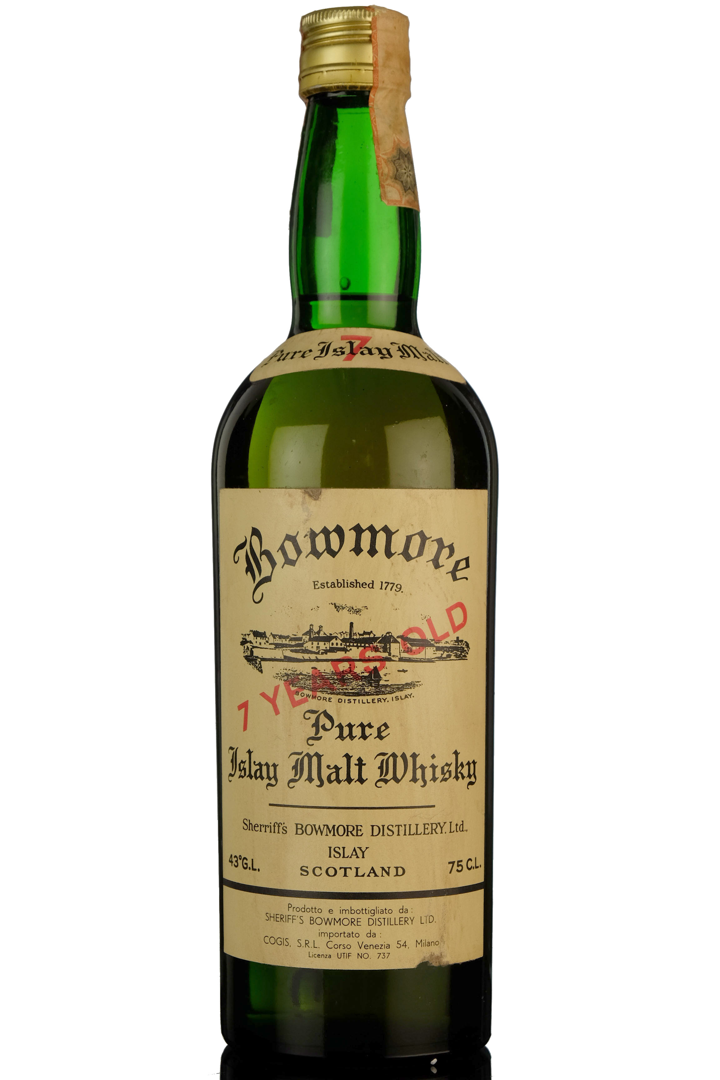 Sherriffs Bowmore 7 Year Old - 1960s