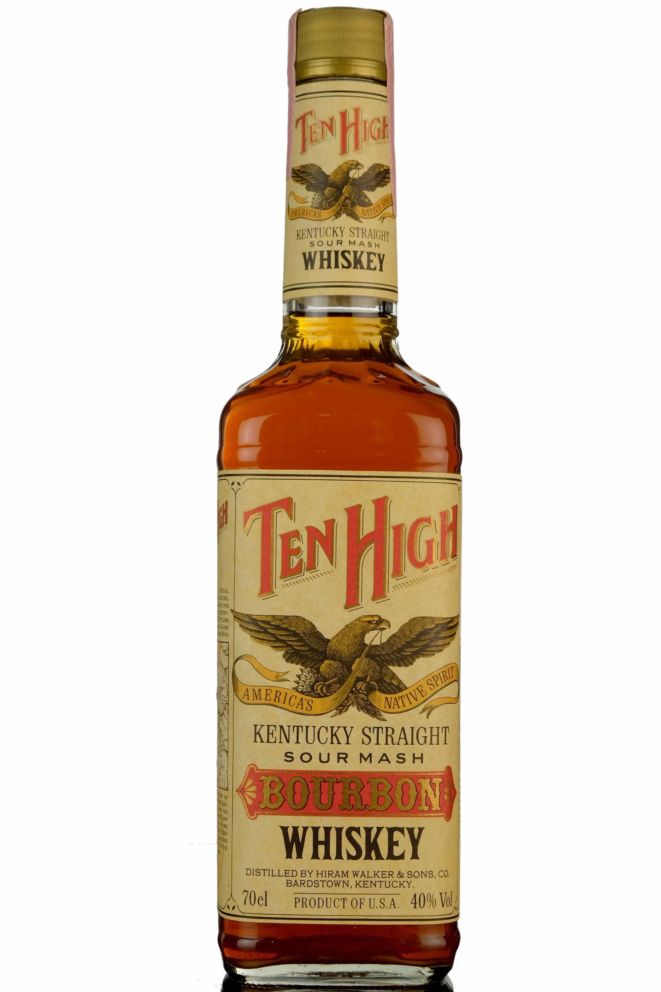Hiram Walkers Ten High Kentucky Straight Sour Mash Bourbon Whiskey