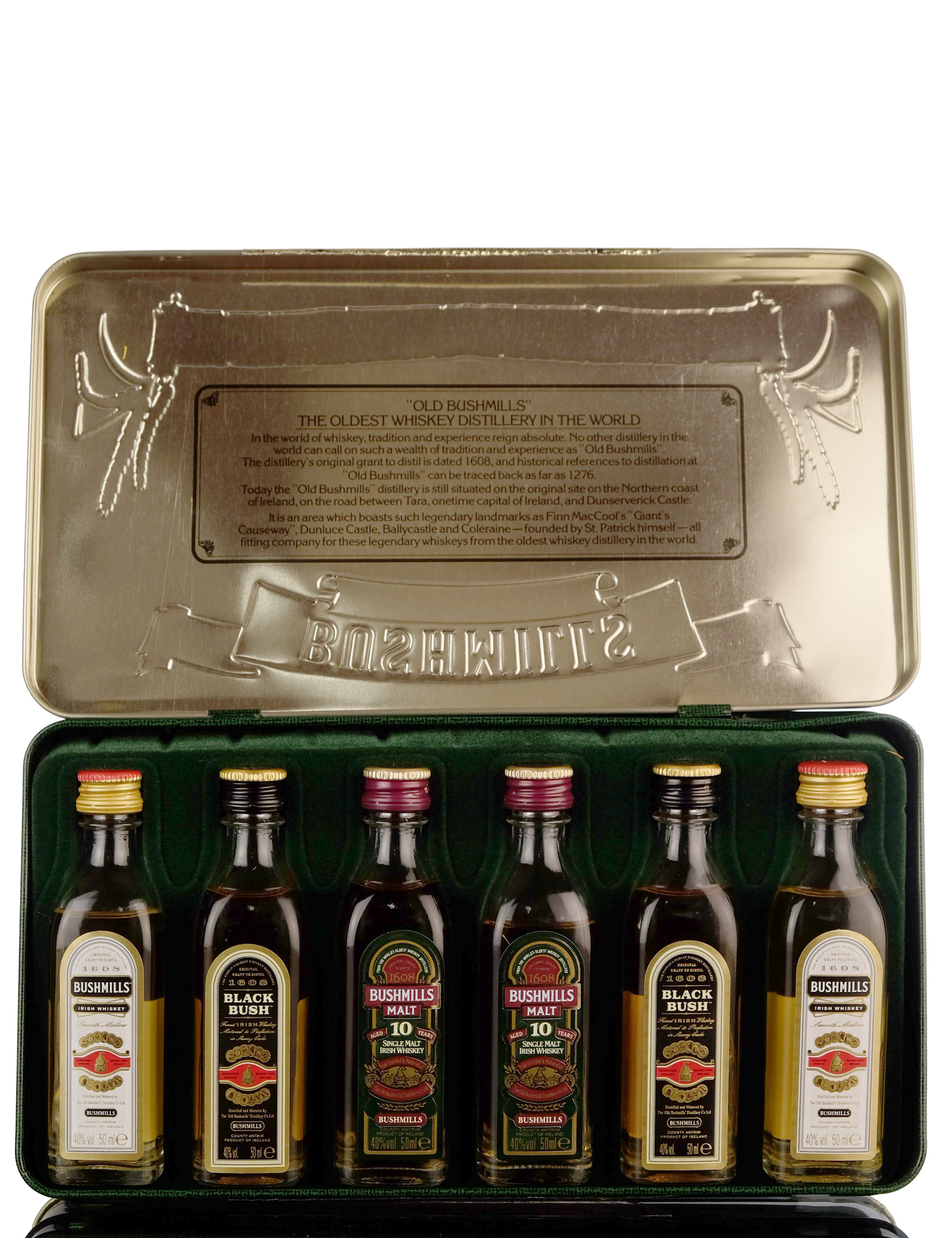 Bushmills Irish Whiskey Miniature Set