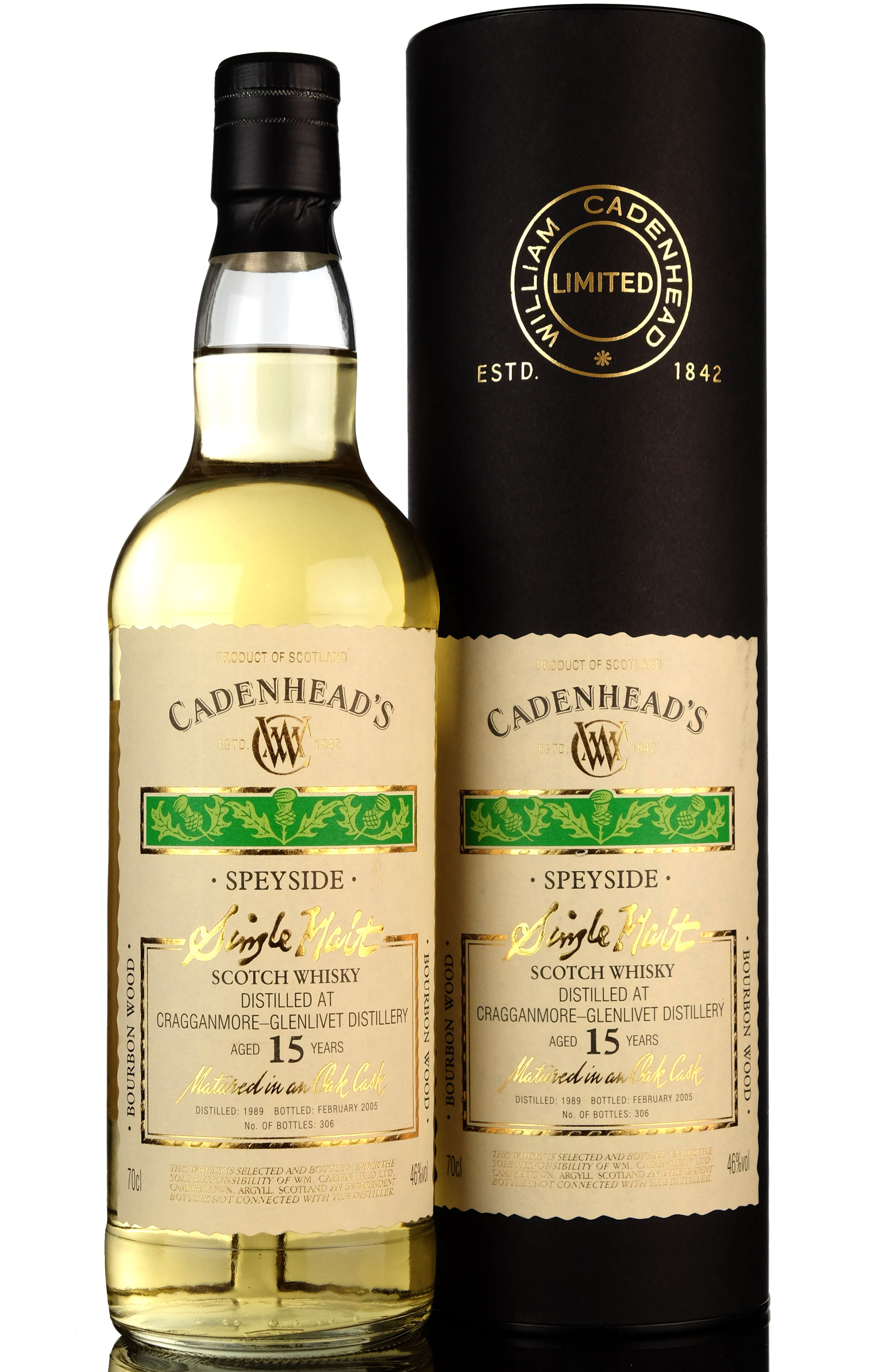 CragganmoreGlenlivet 19892005 15 Year Old Cadenheads Authentic Collection