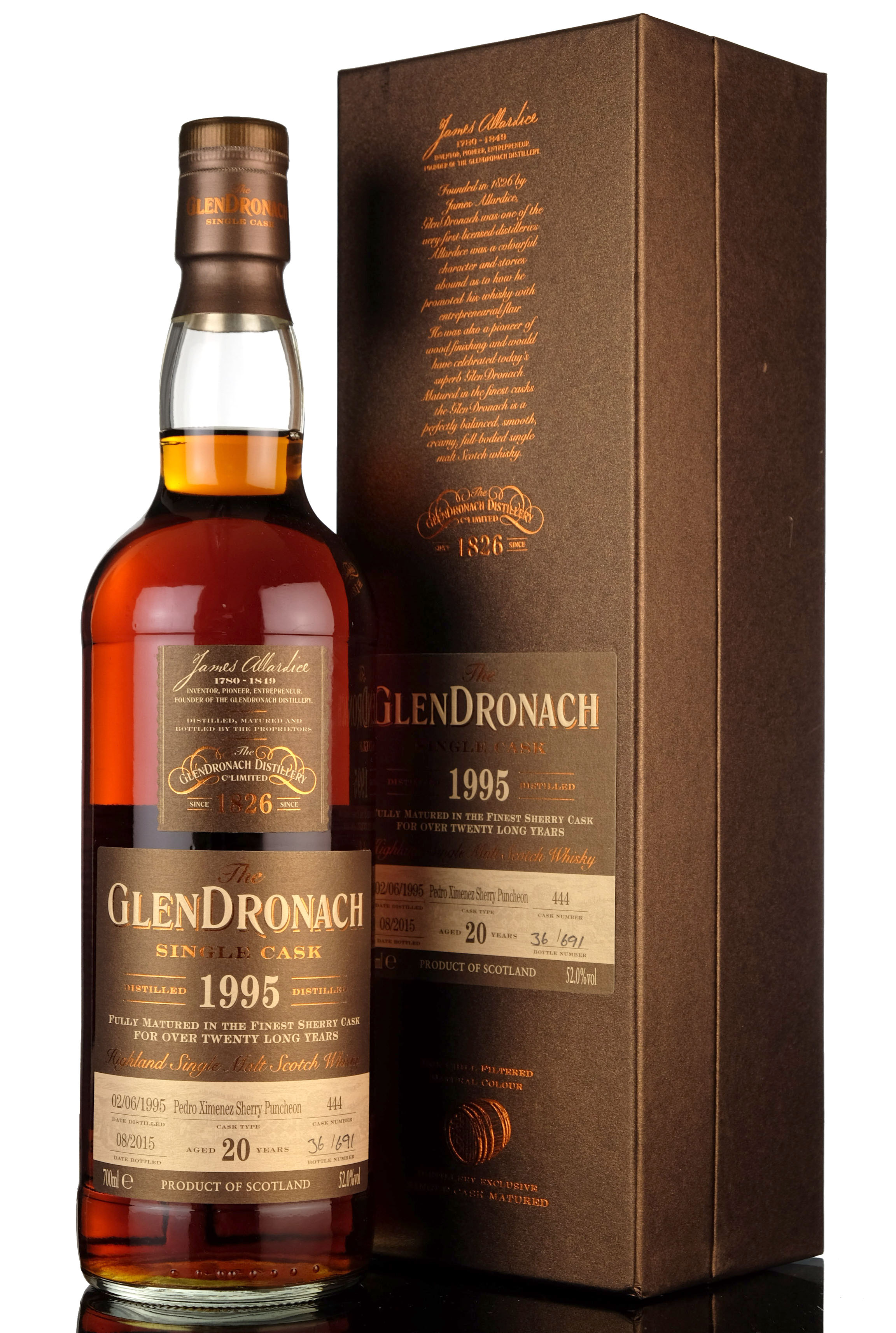 Glendronach 1995-2015 - 20 Year Old - Single Cask 444 - Batch 12