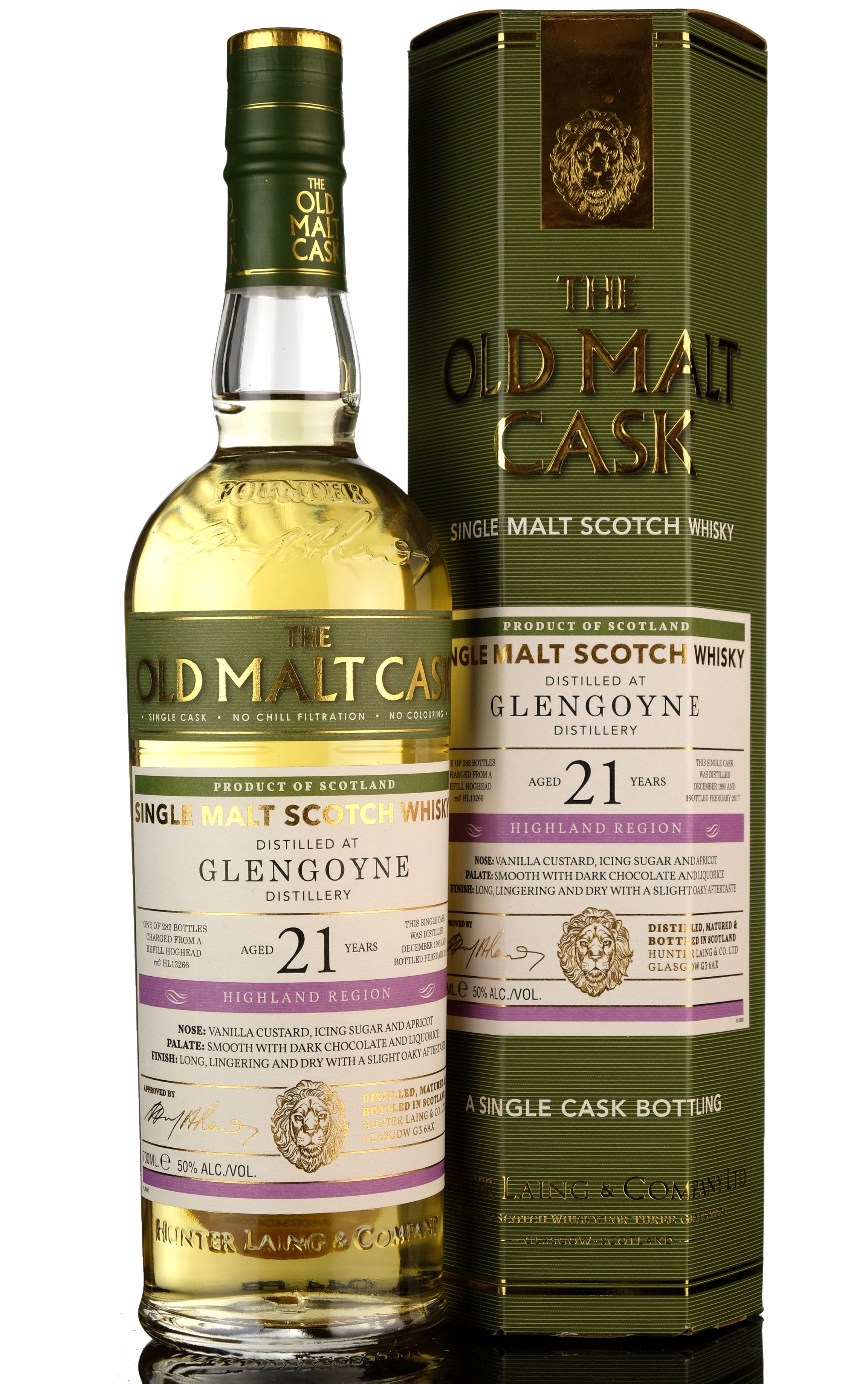 Glengoyne 1995-2017 - 21 Year Old - Hunter Laing - Old Malt Cask
