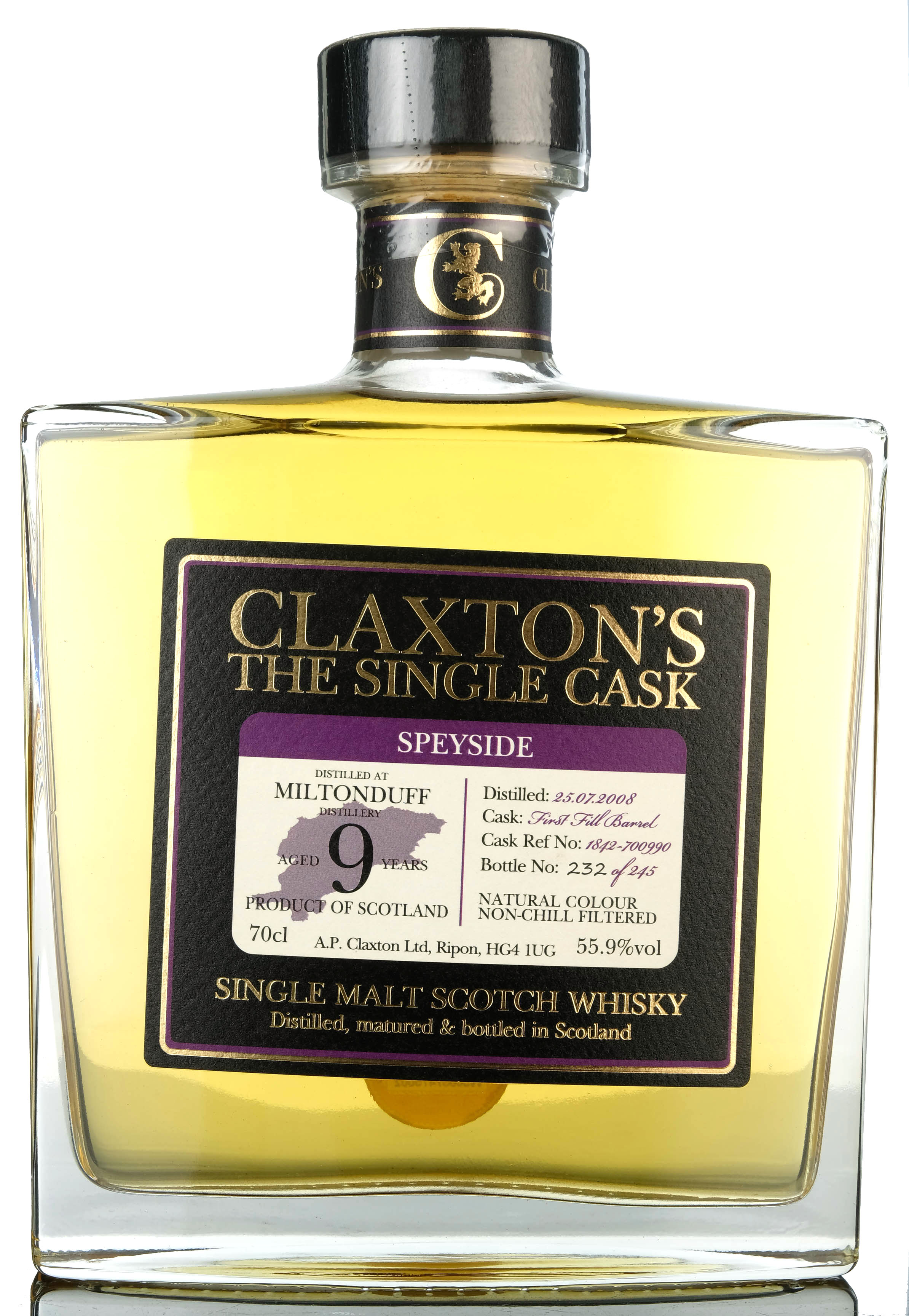 Miltonduff 2008 - 9 Year Old - Claxtons