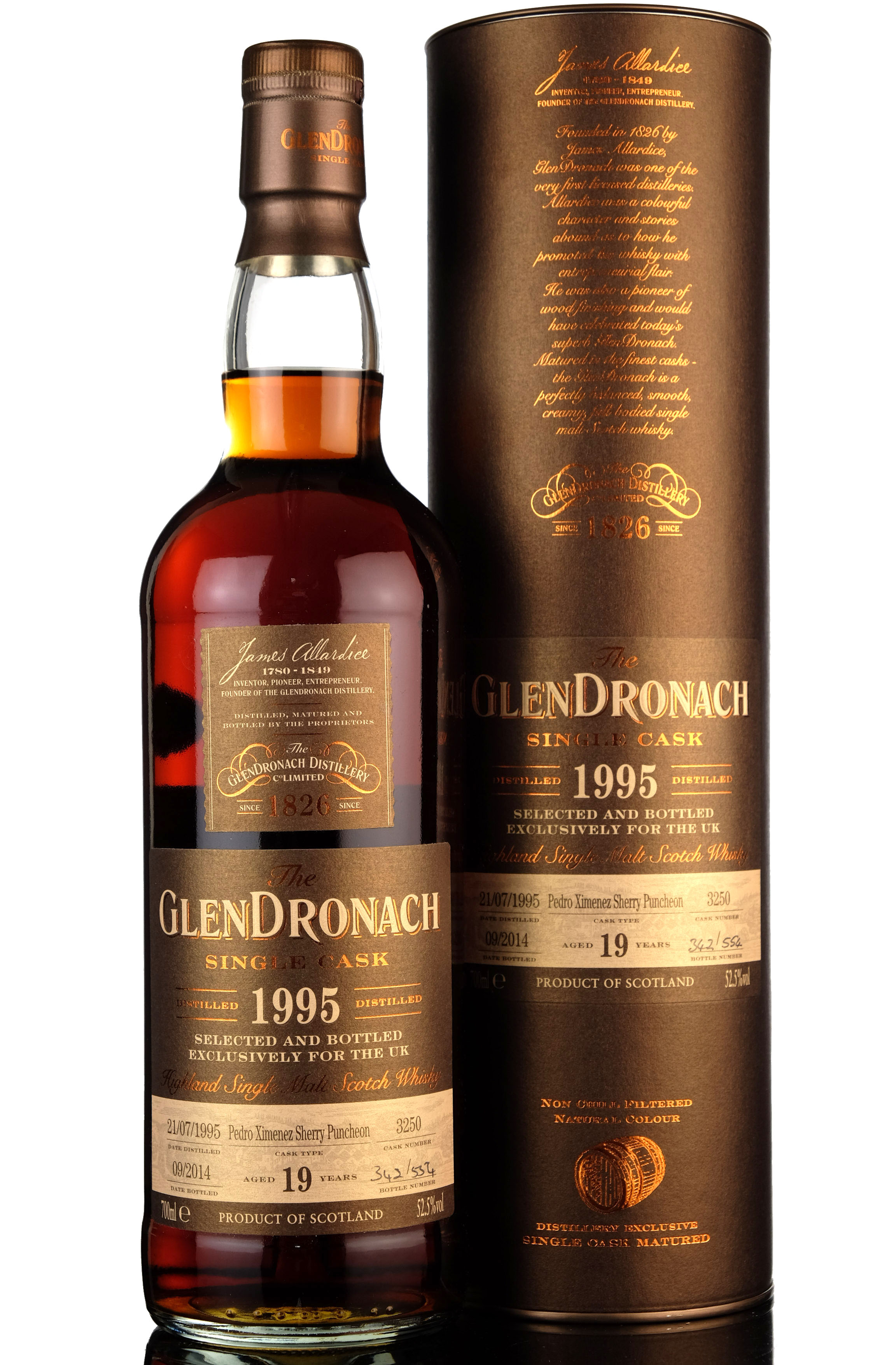 Glendronach 1995-2014 - 19 Year Old - Single Cask 3250 - UK Exclusive
