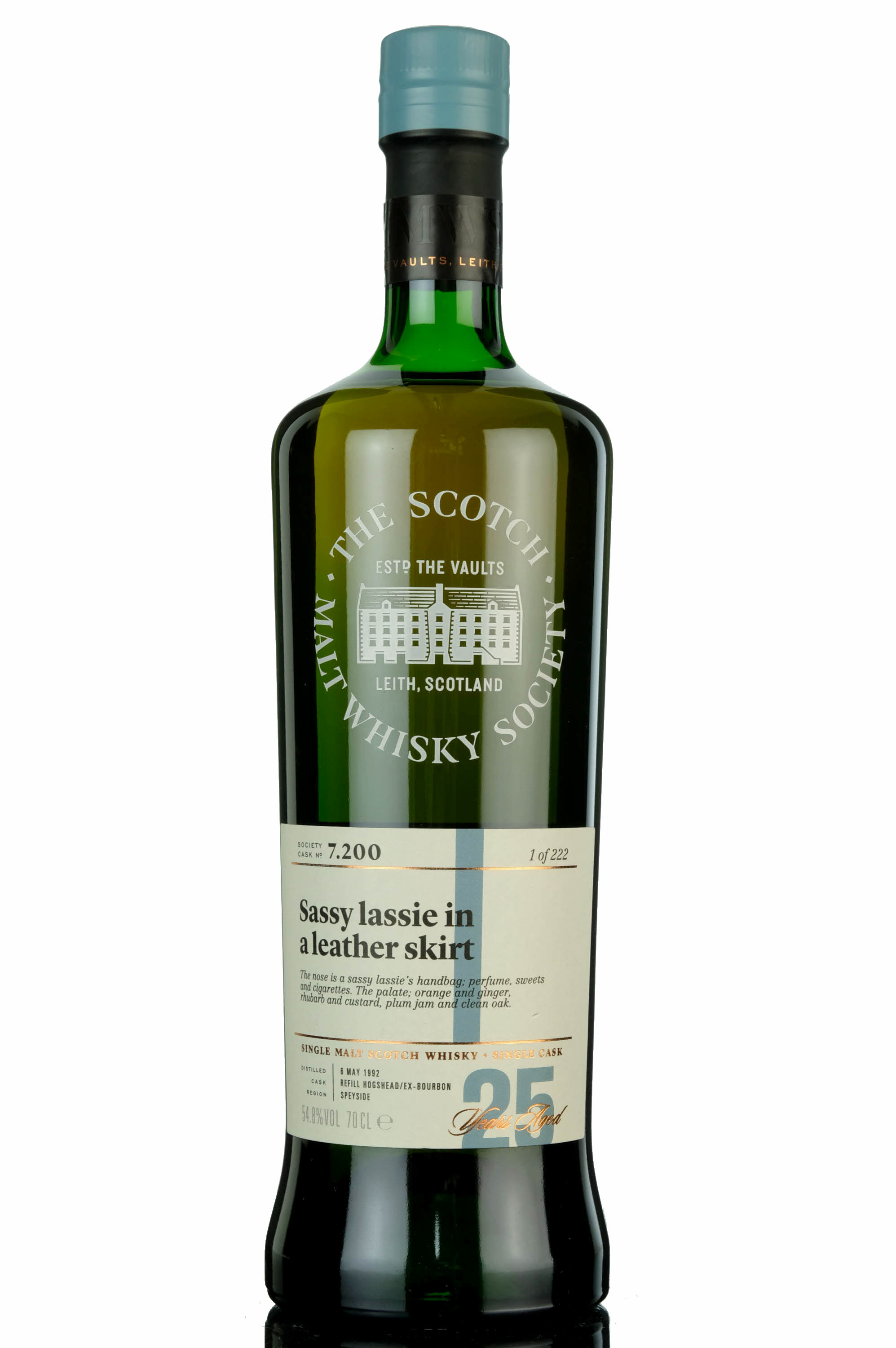 Longmorn 1992 25 Year Old SMWS 7200 Sassy Lassie In A Leather Skirt