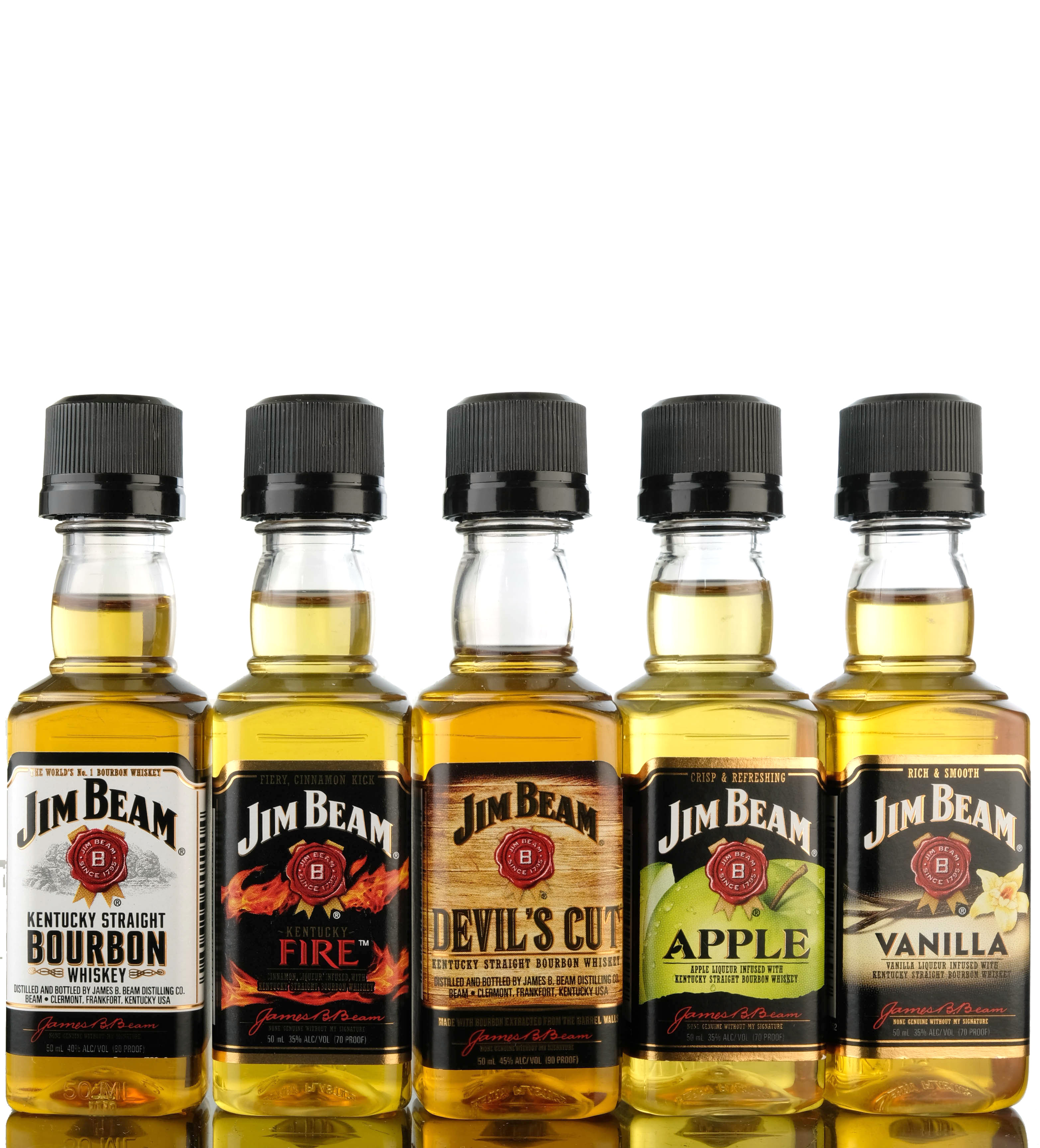 5 x Jim Beam Miniatures