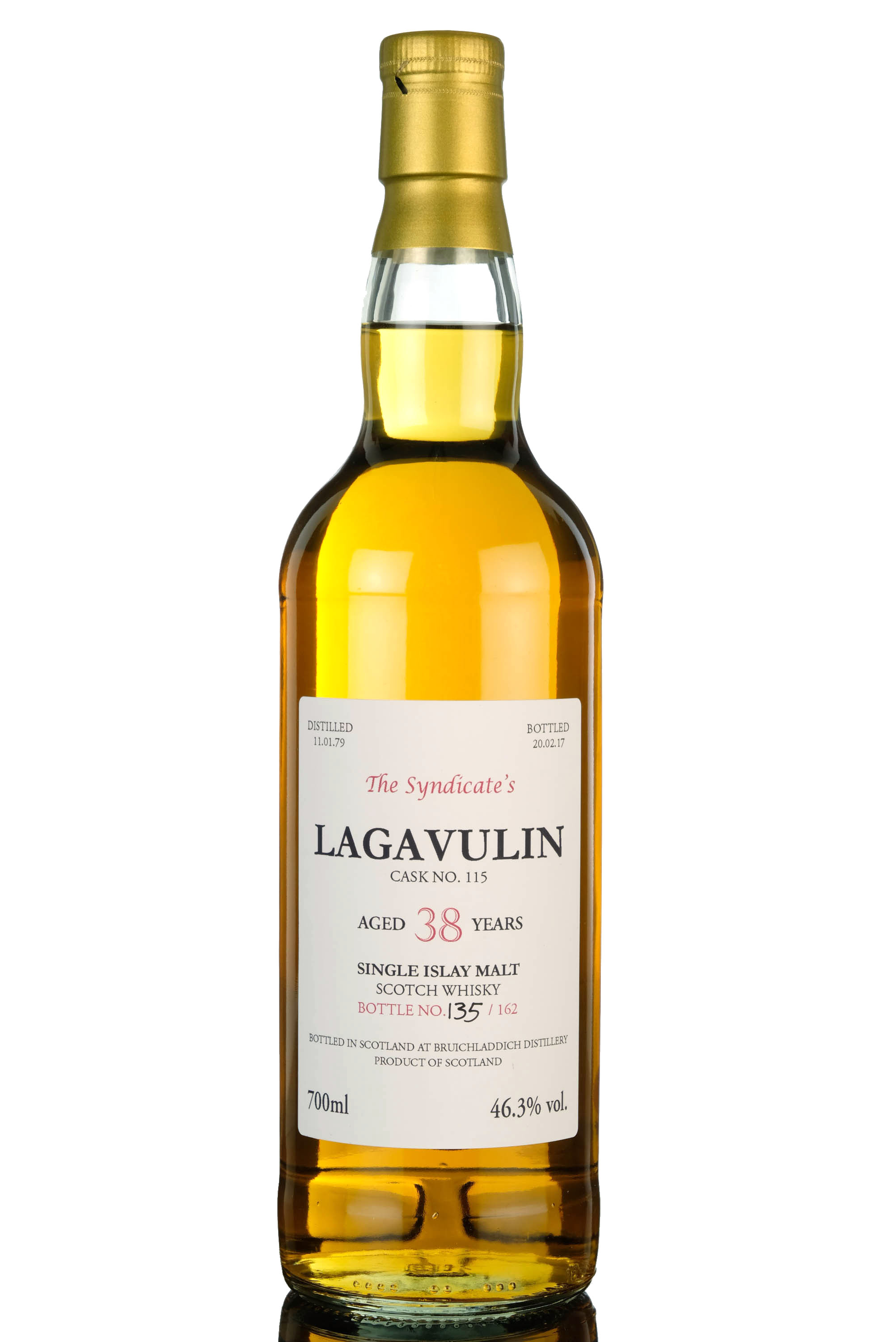 Lagavulin 1979-2017 - 38 Year Old - The Syndicate - 162 Bottles