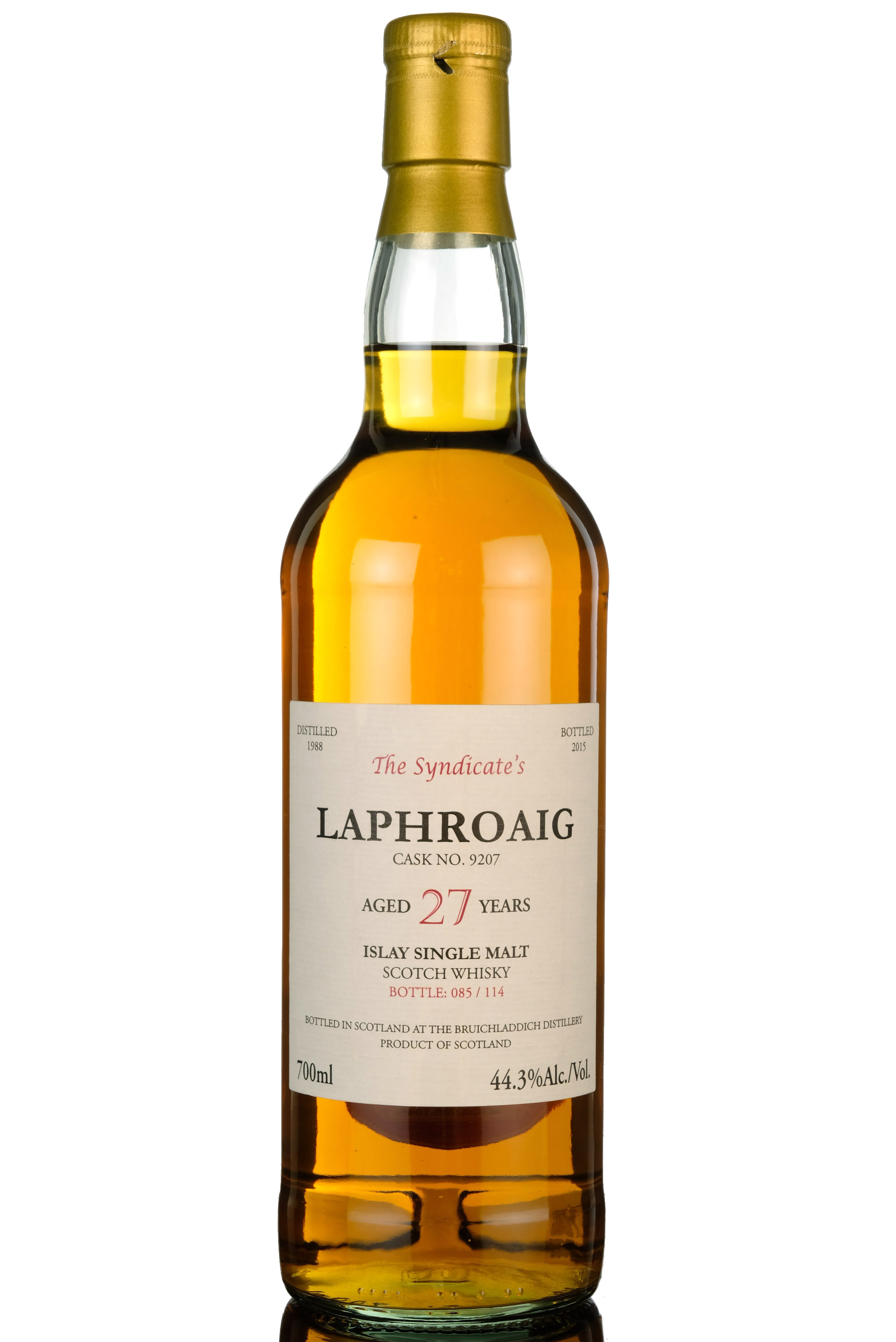 Laphroaig 19882015 27 Year Old The Syndicate 114 Bottles