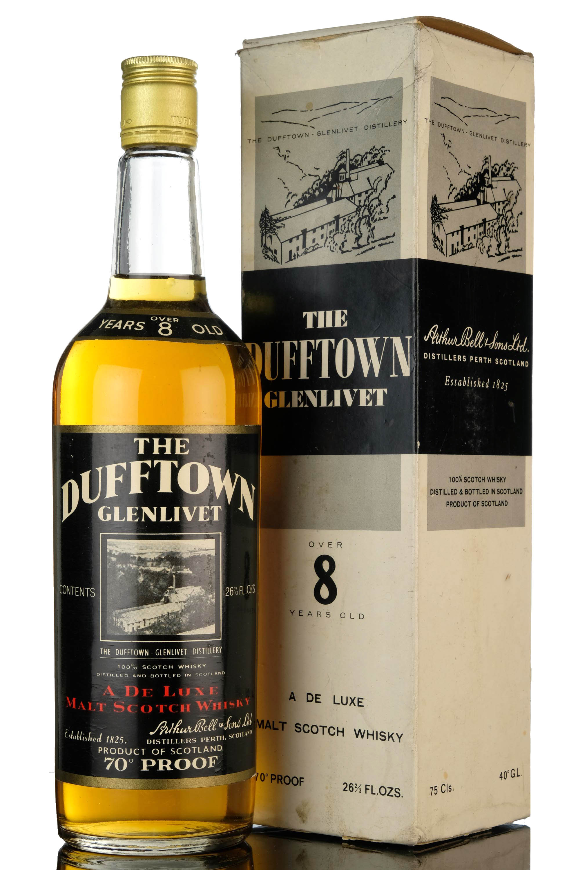 Dufftown-Glenlivet 8 Year Old - De Luxe - 1970s