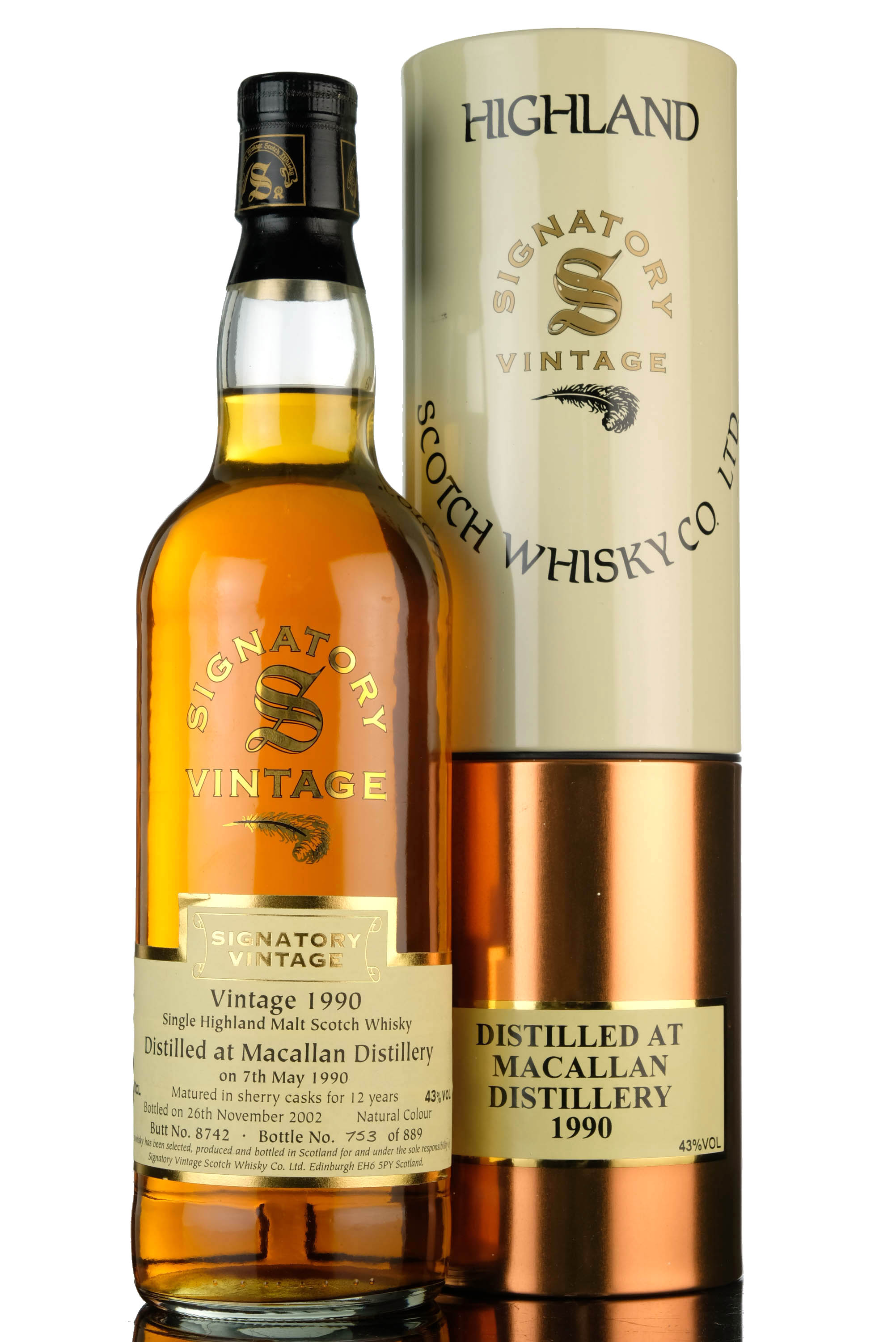 Macallan 1990 - 2002 12 Signatory Vintage