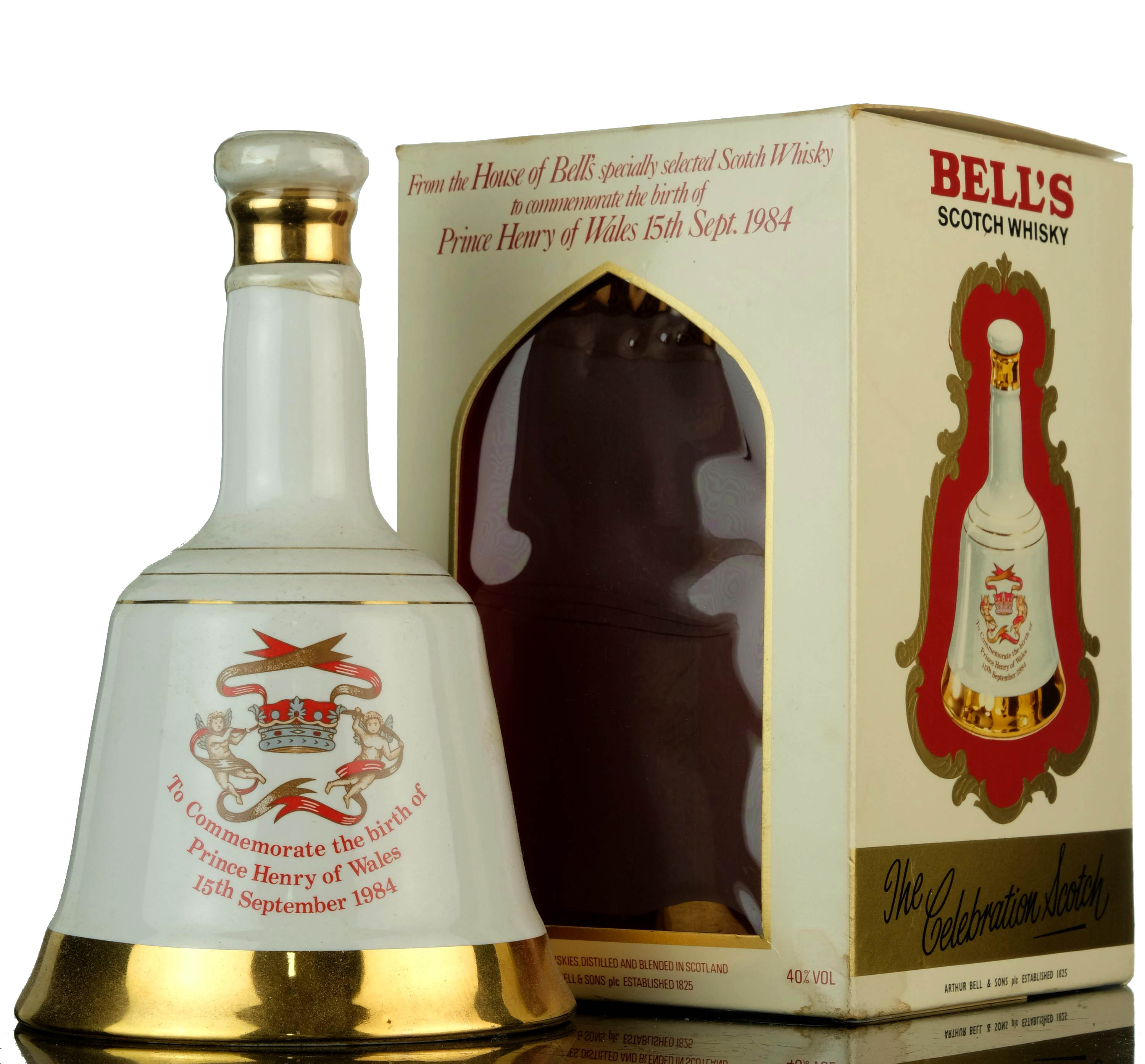 Bells Commemorate Decanter - The Birth Of Prince Henry Of Wales 1984